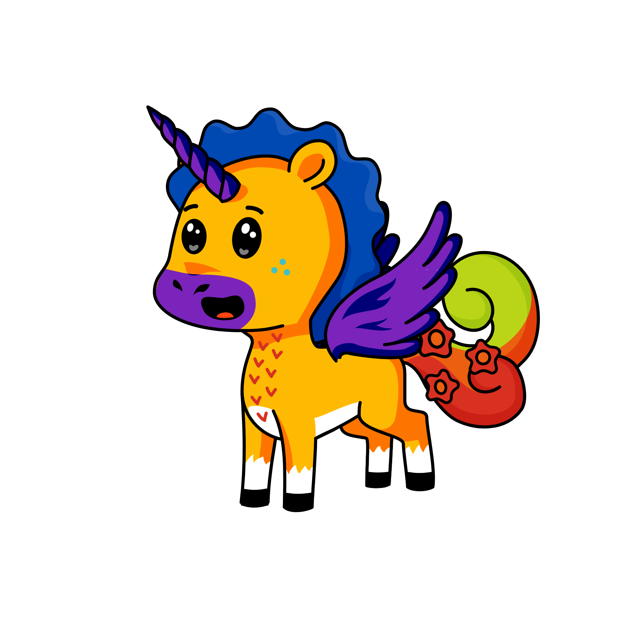 Mor/Purple, the unicorn