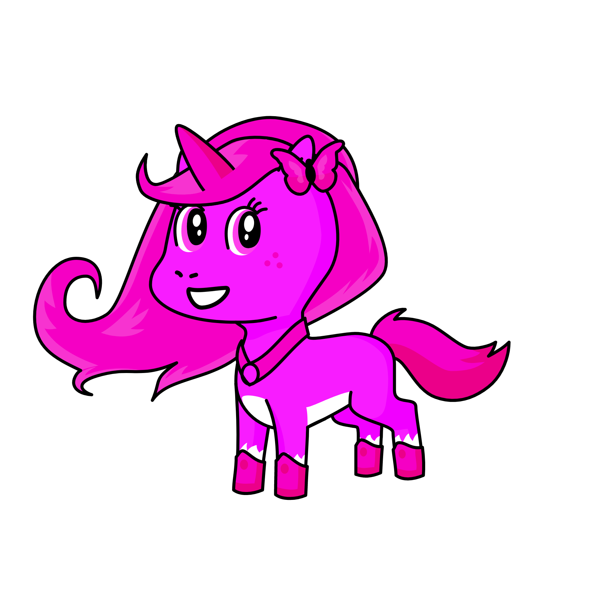 pink , the unicorn