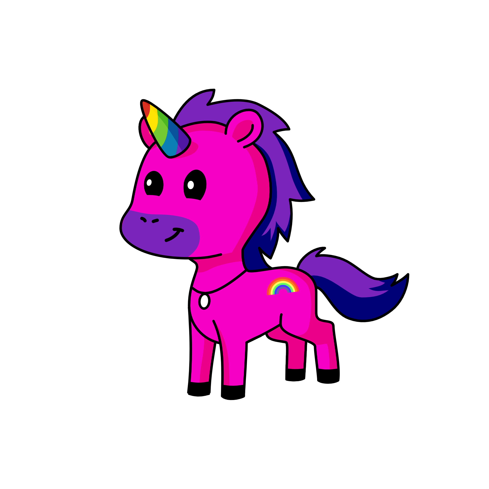 Pink Rainbow Lilac, the unicorn