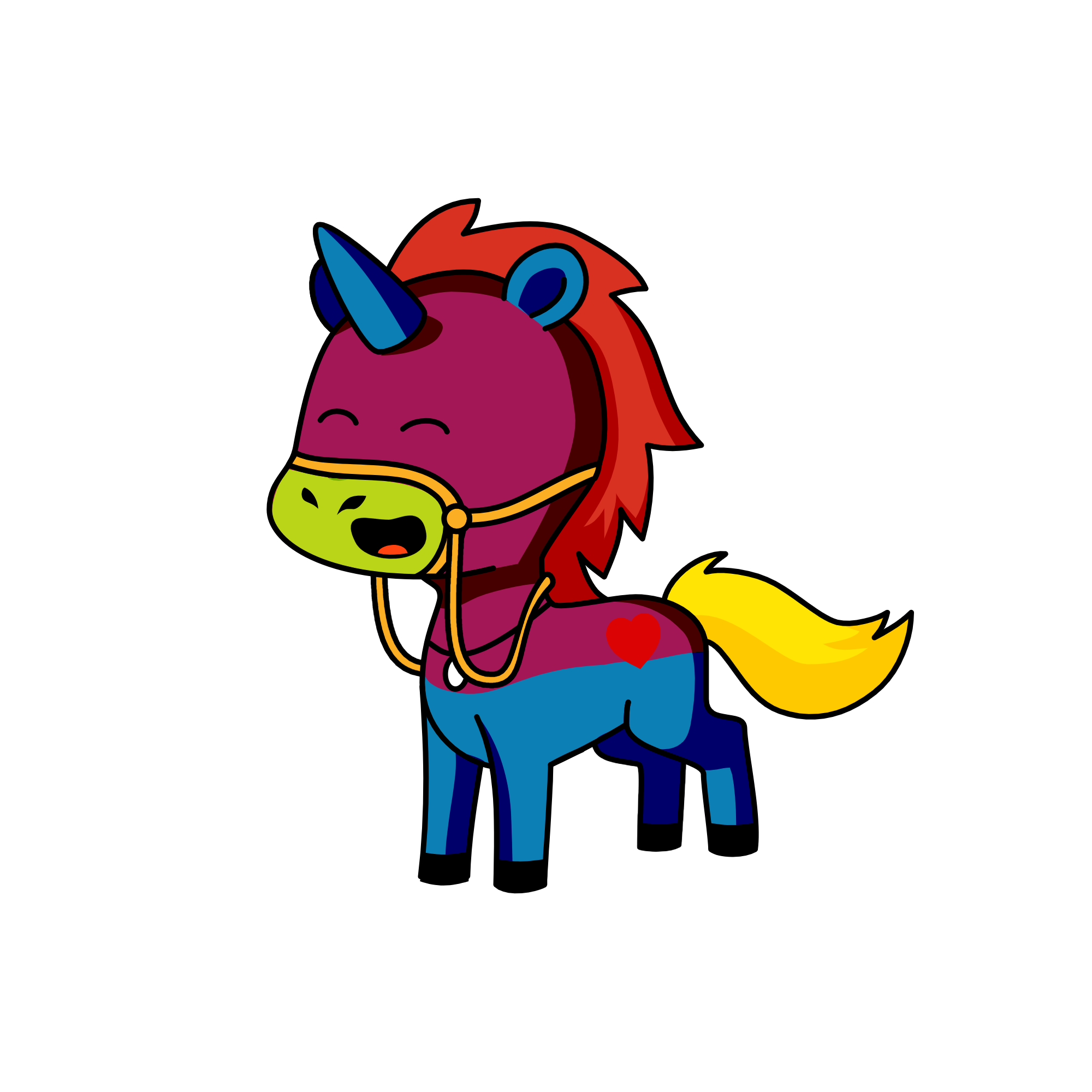 Rainbow, the unicorn