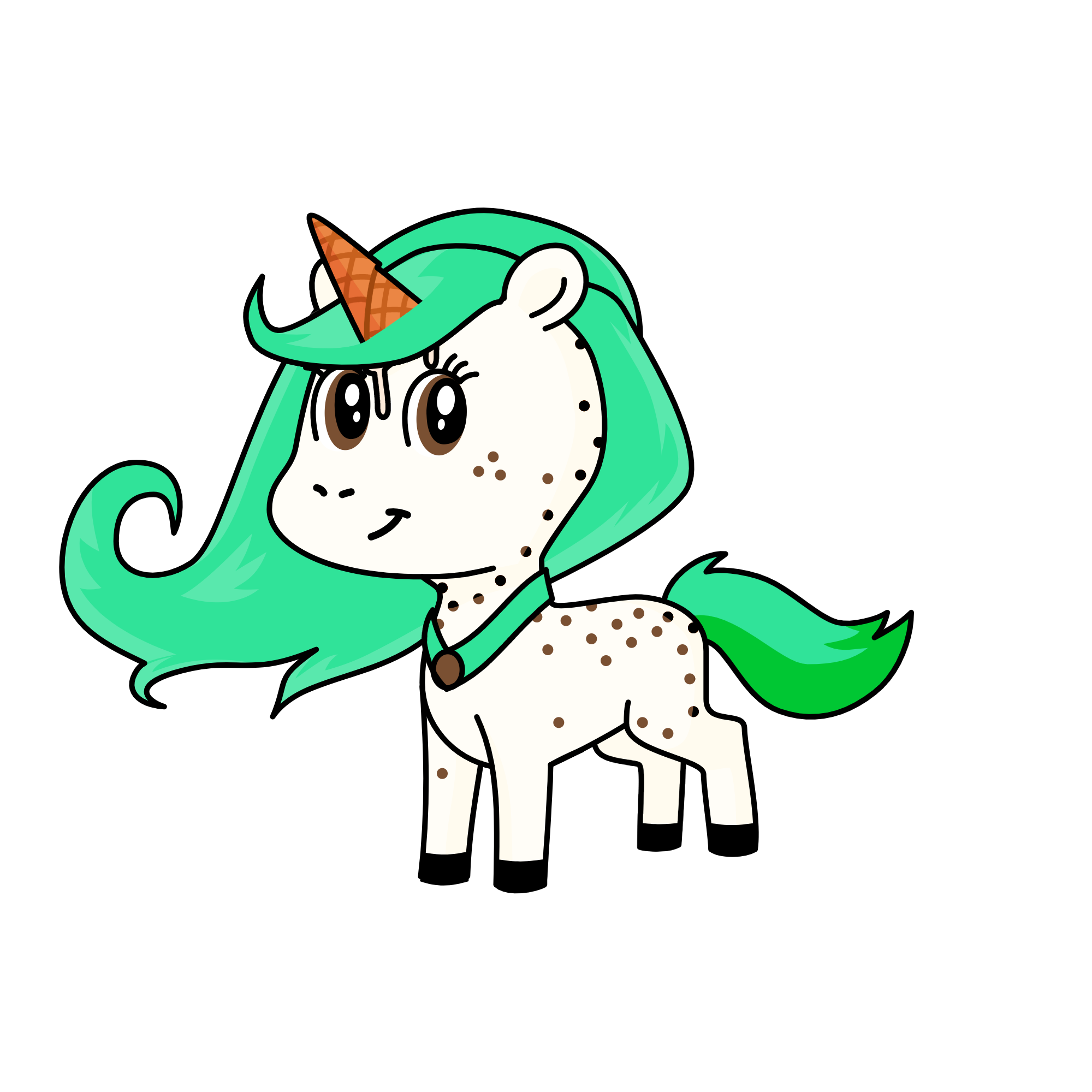 Creamcicle, the unicorn