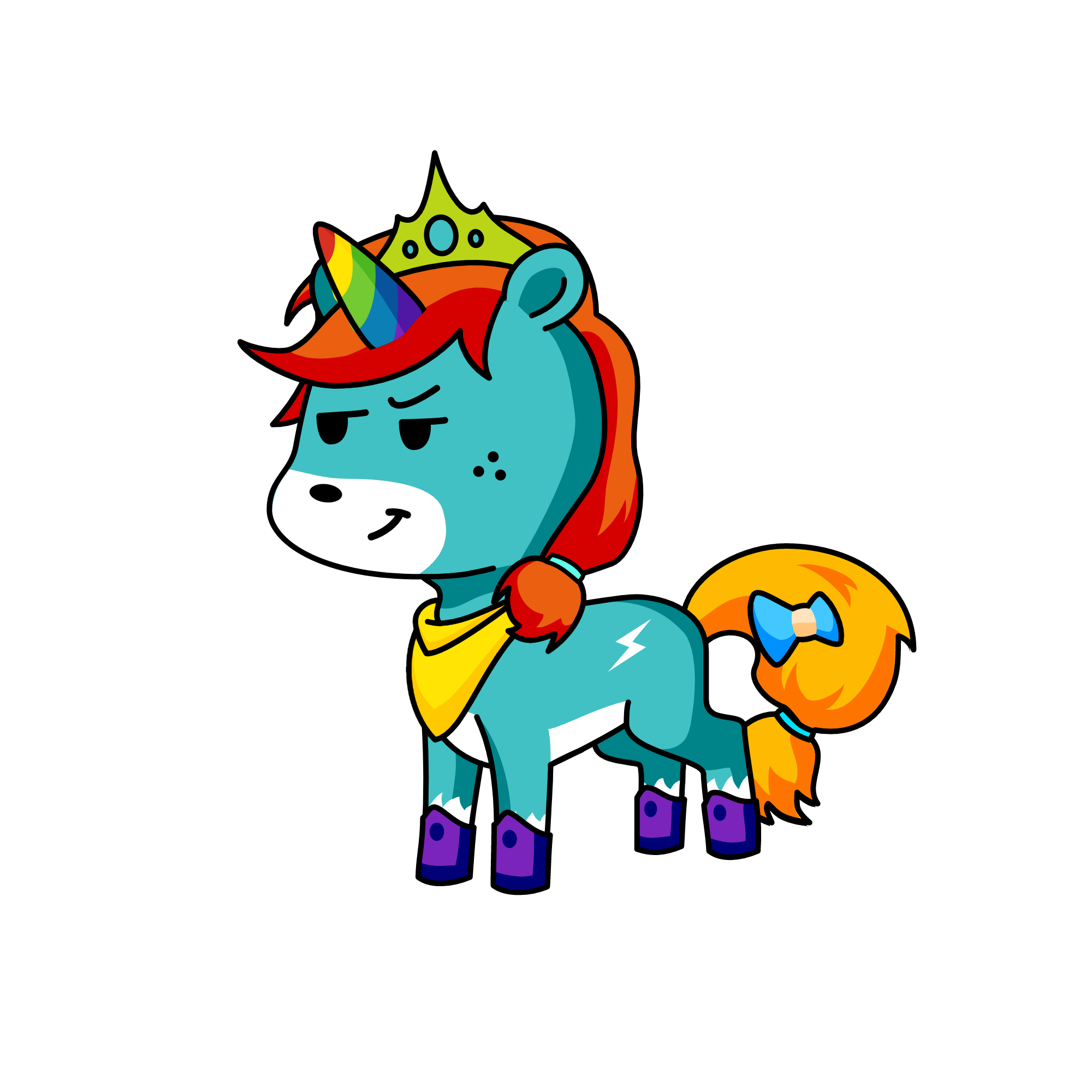 rianbow, the unicorn