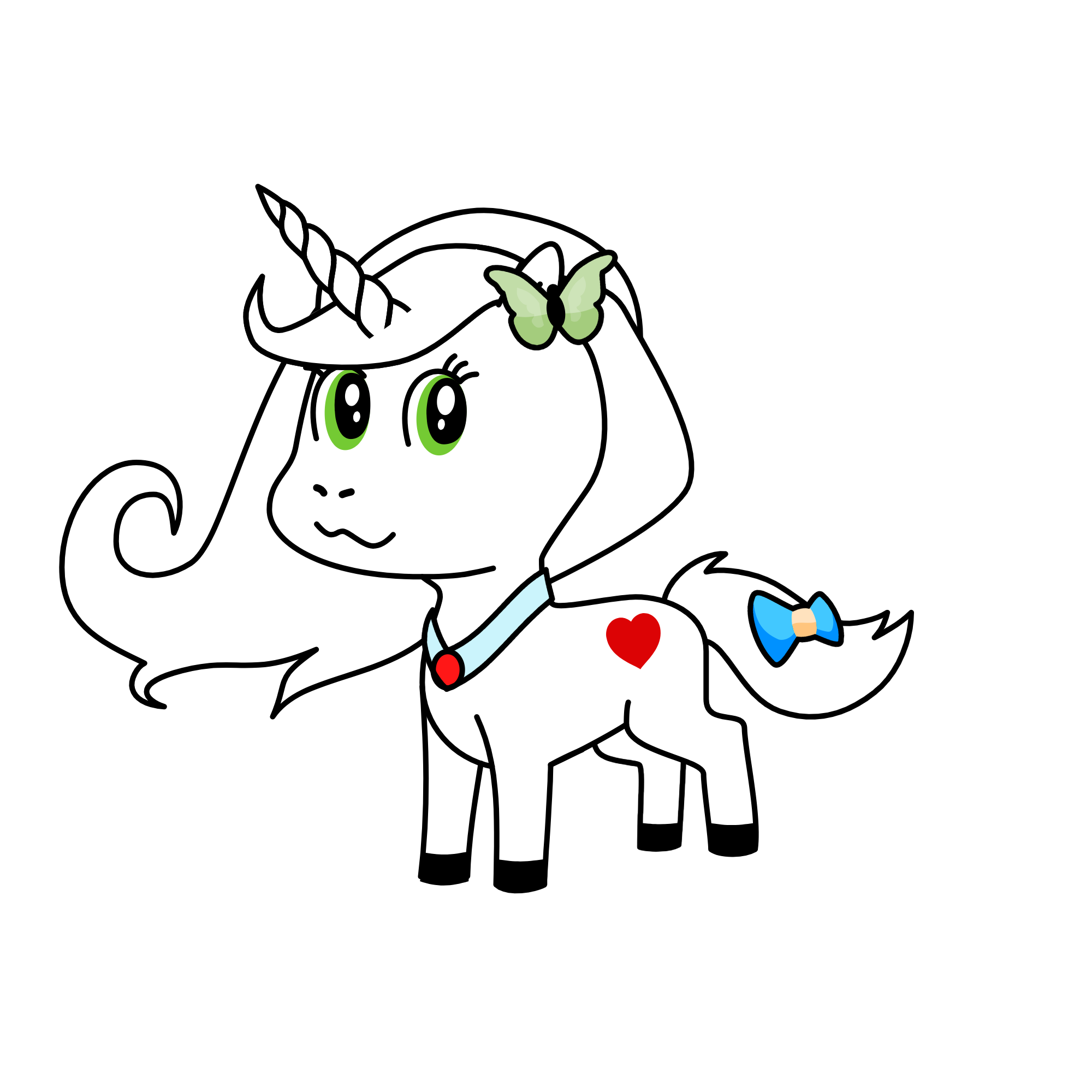 Uni white, the unicorn