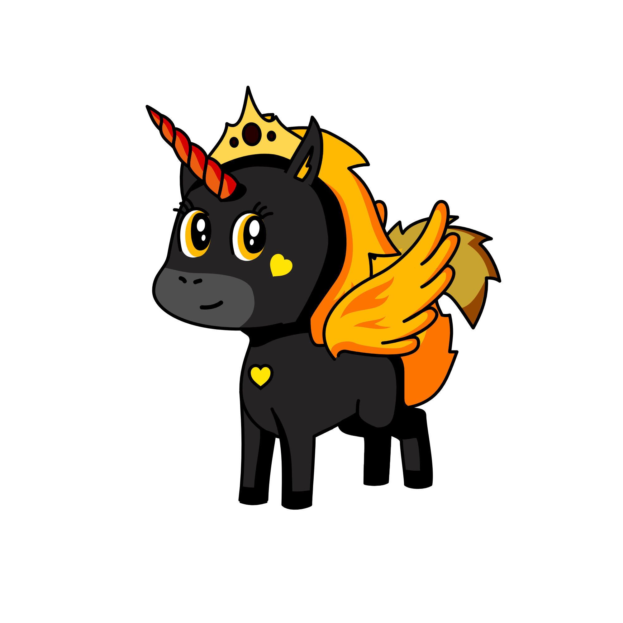 Princess Black, the unicorn