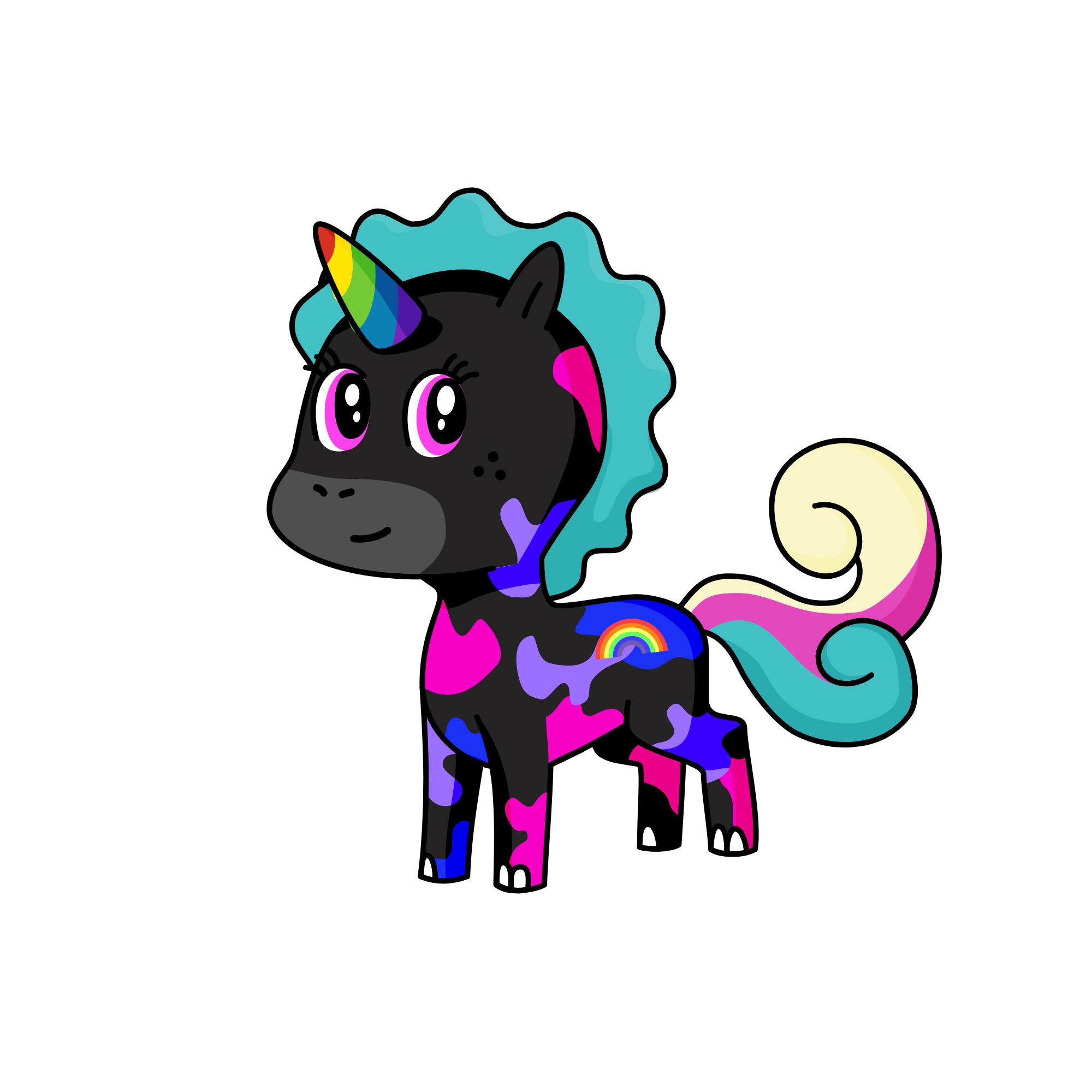 blacky, the unicorn