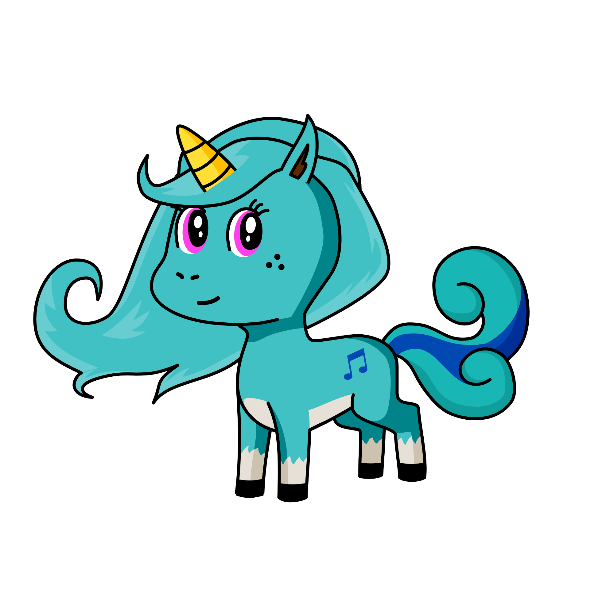 blu o unicornio da musica, the unicorn