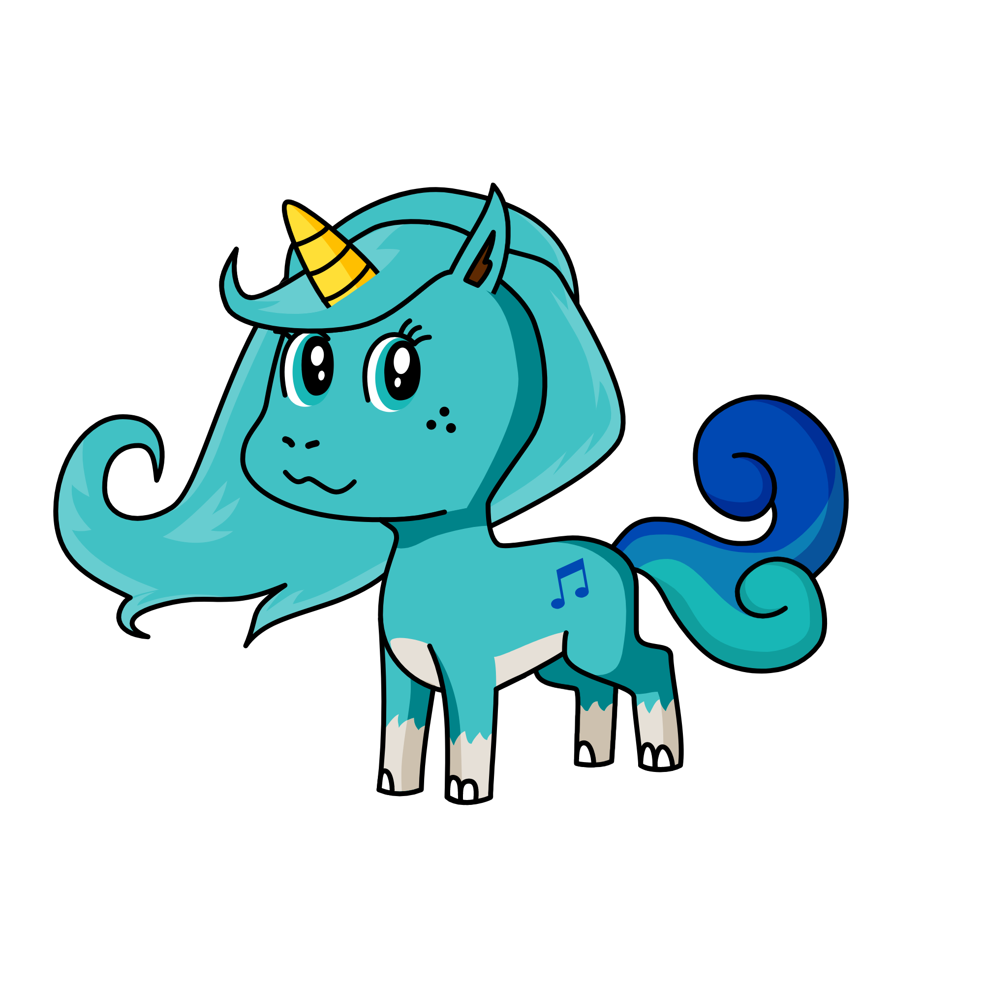 blu o unicornio da musica, the unicorn