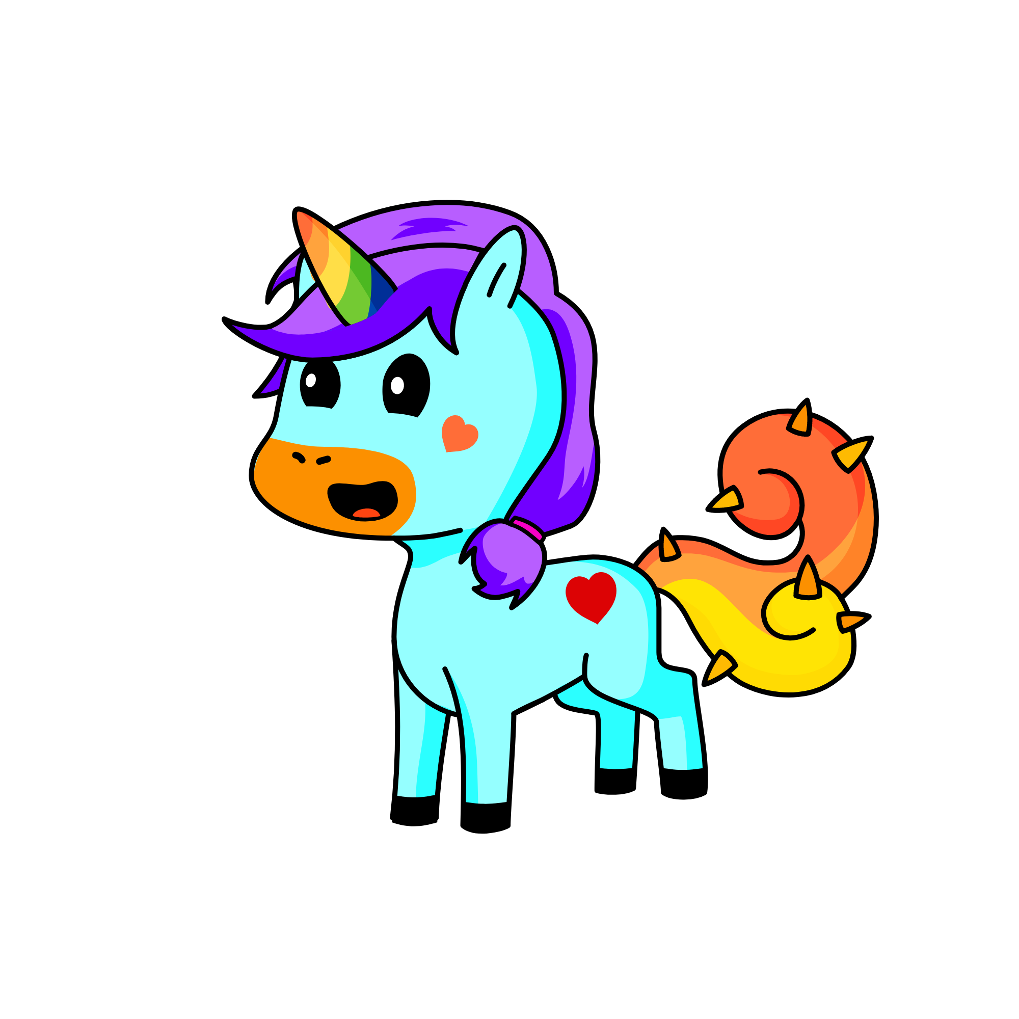 sparky rainbow, the unicorn