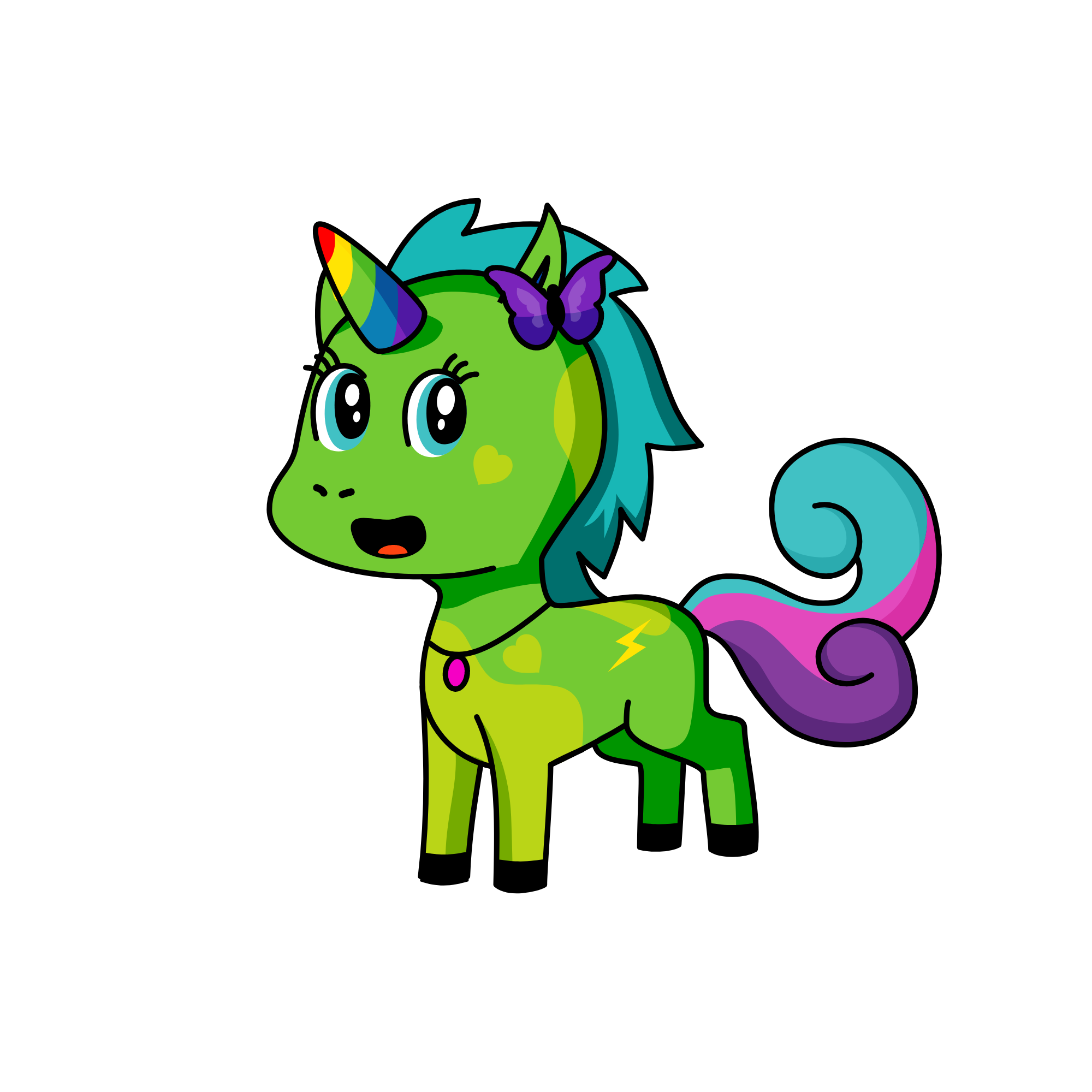 Sparkles, the unicorn