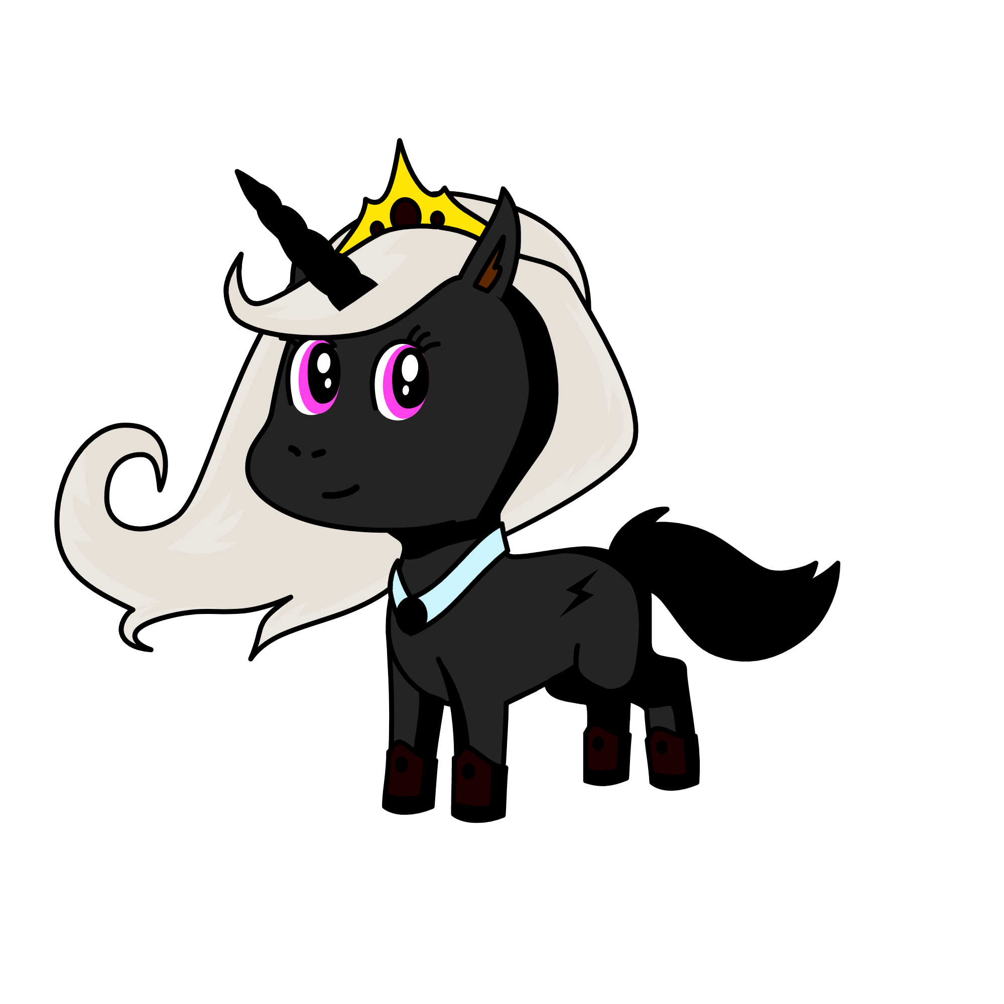 black, the unicorn