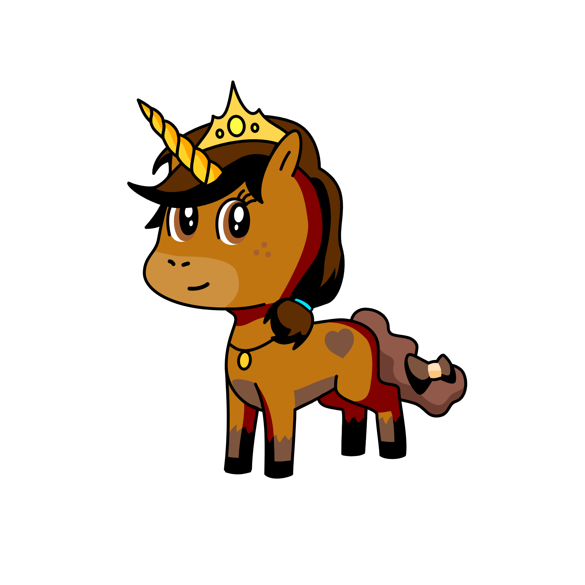 Queen Brownie, the unicorn