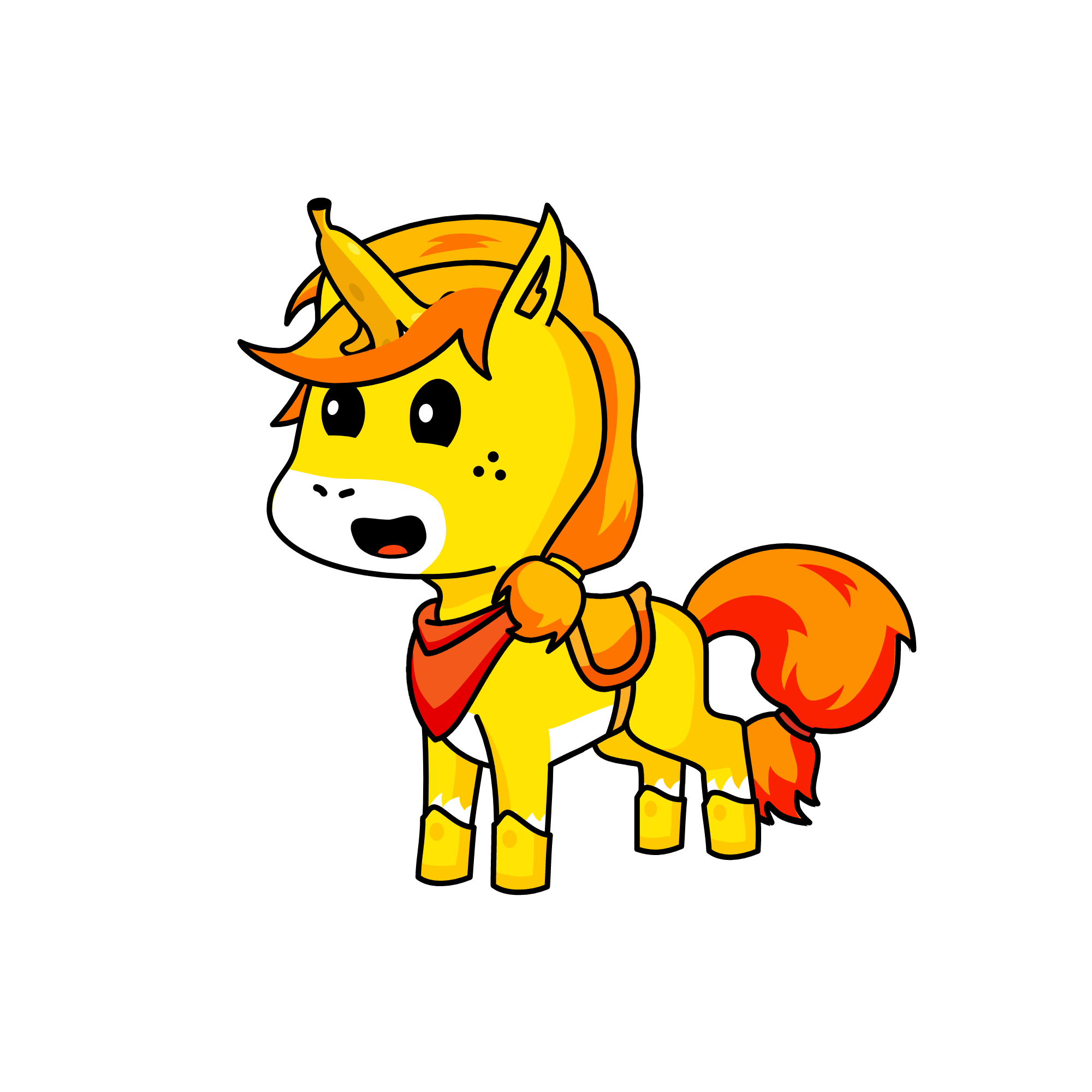 Banana Queen, the unicorn