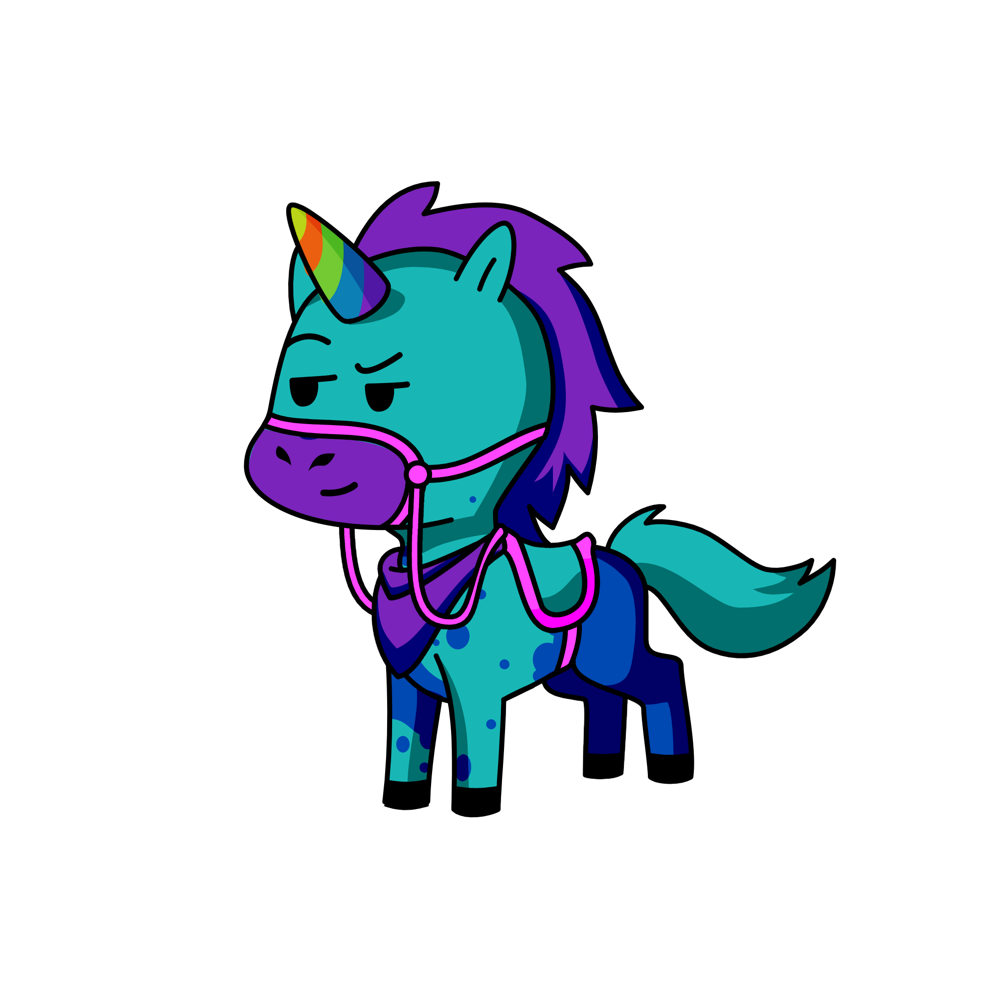 glitzy , the unicorn