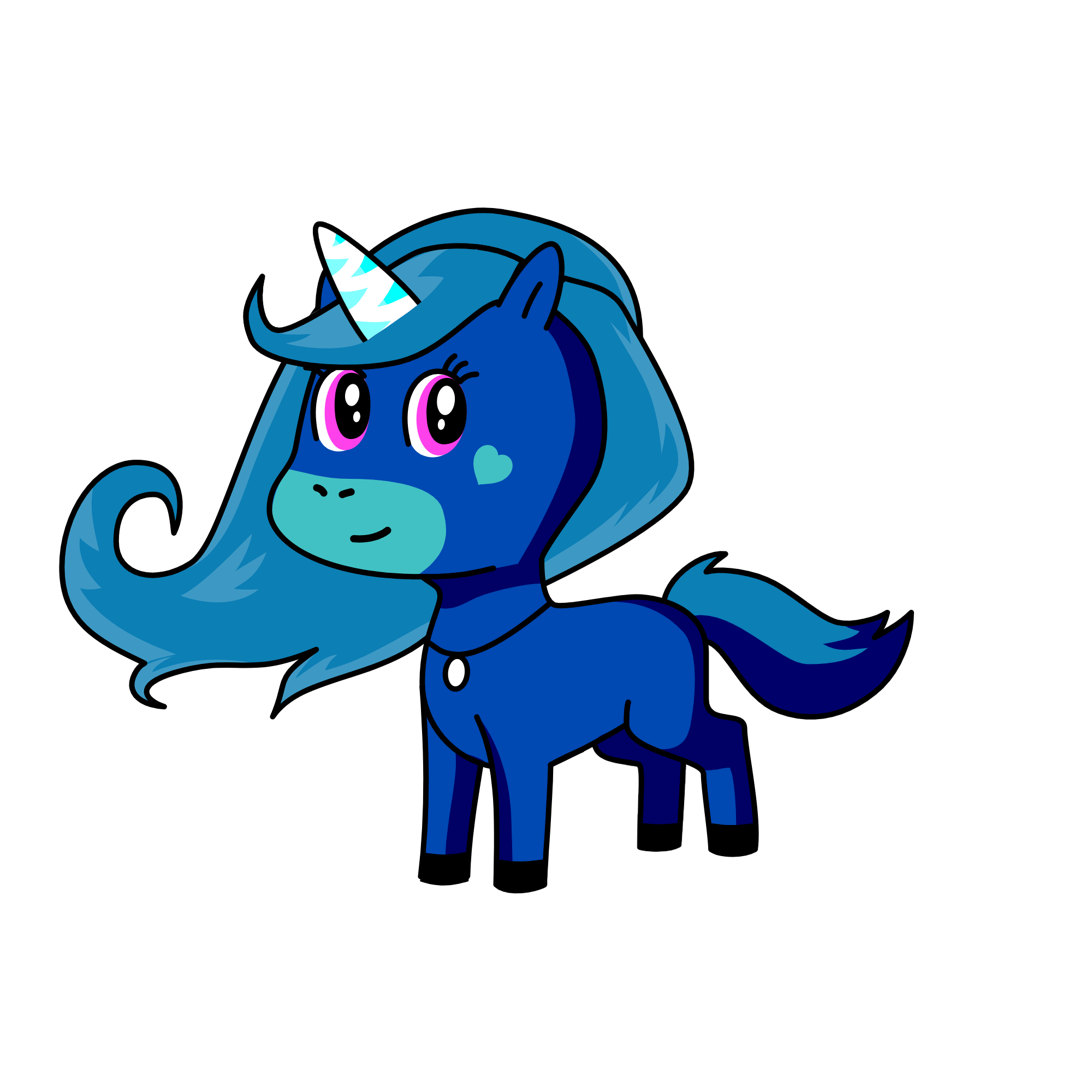 twin moon star, the unicorn