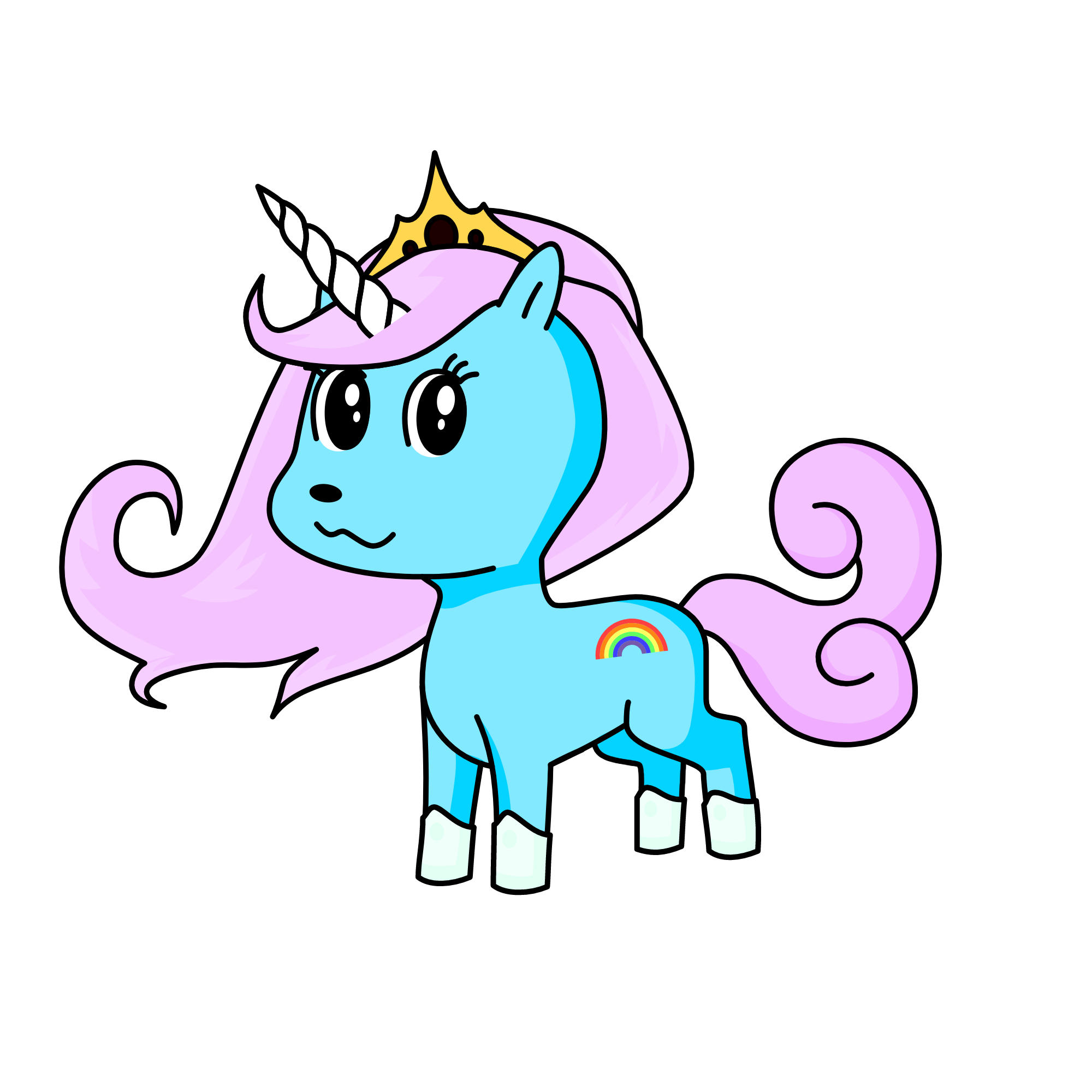 Cotton candy Princess Jade, the unicorn