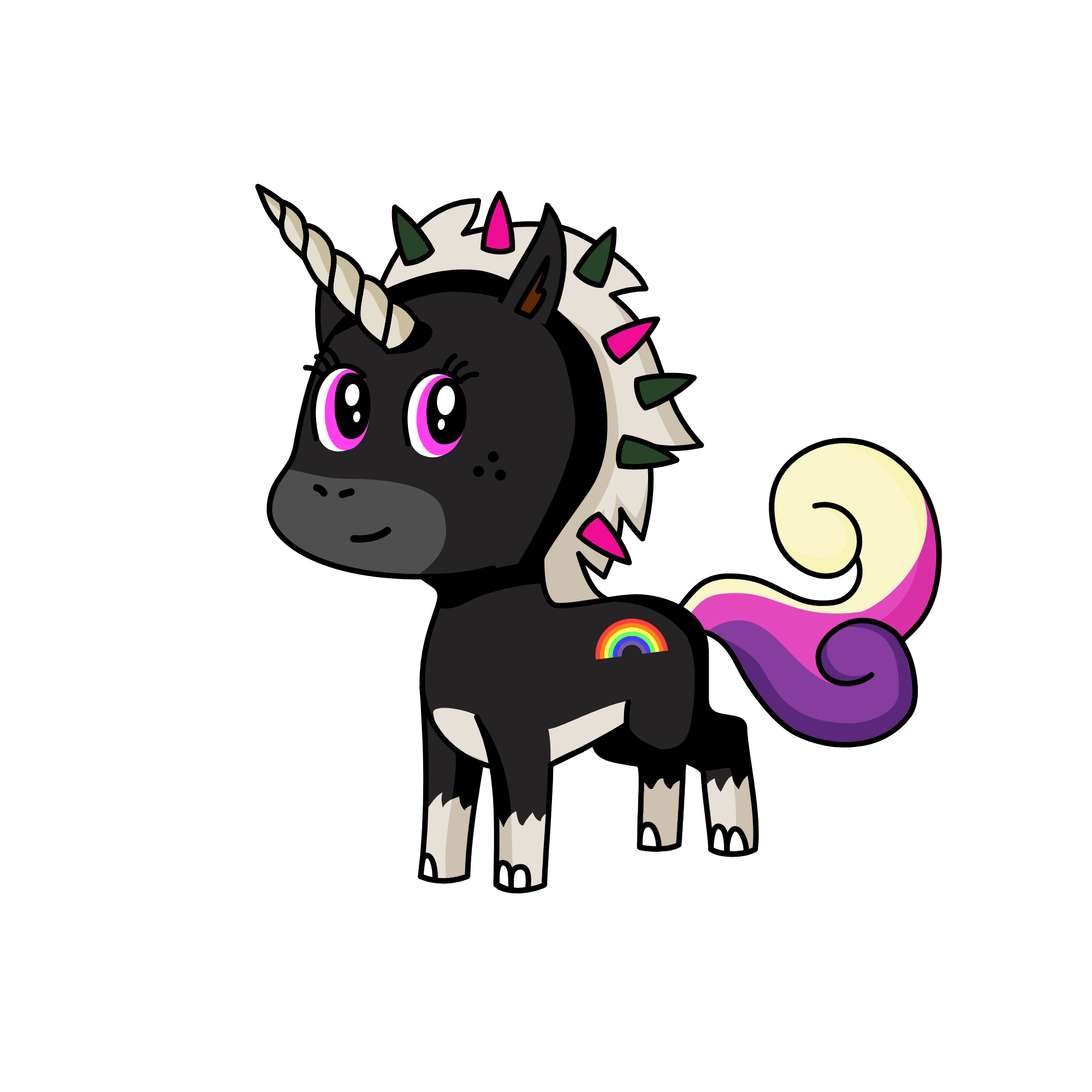 Darkie, the unicorn