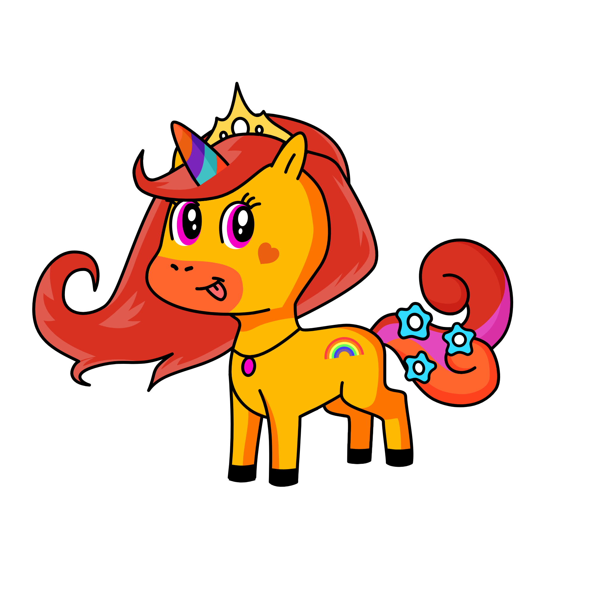 pink fluffy unicorn princess, the unicorn