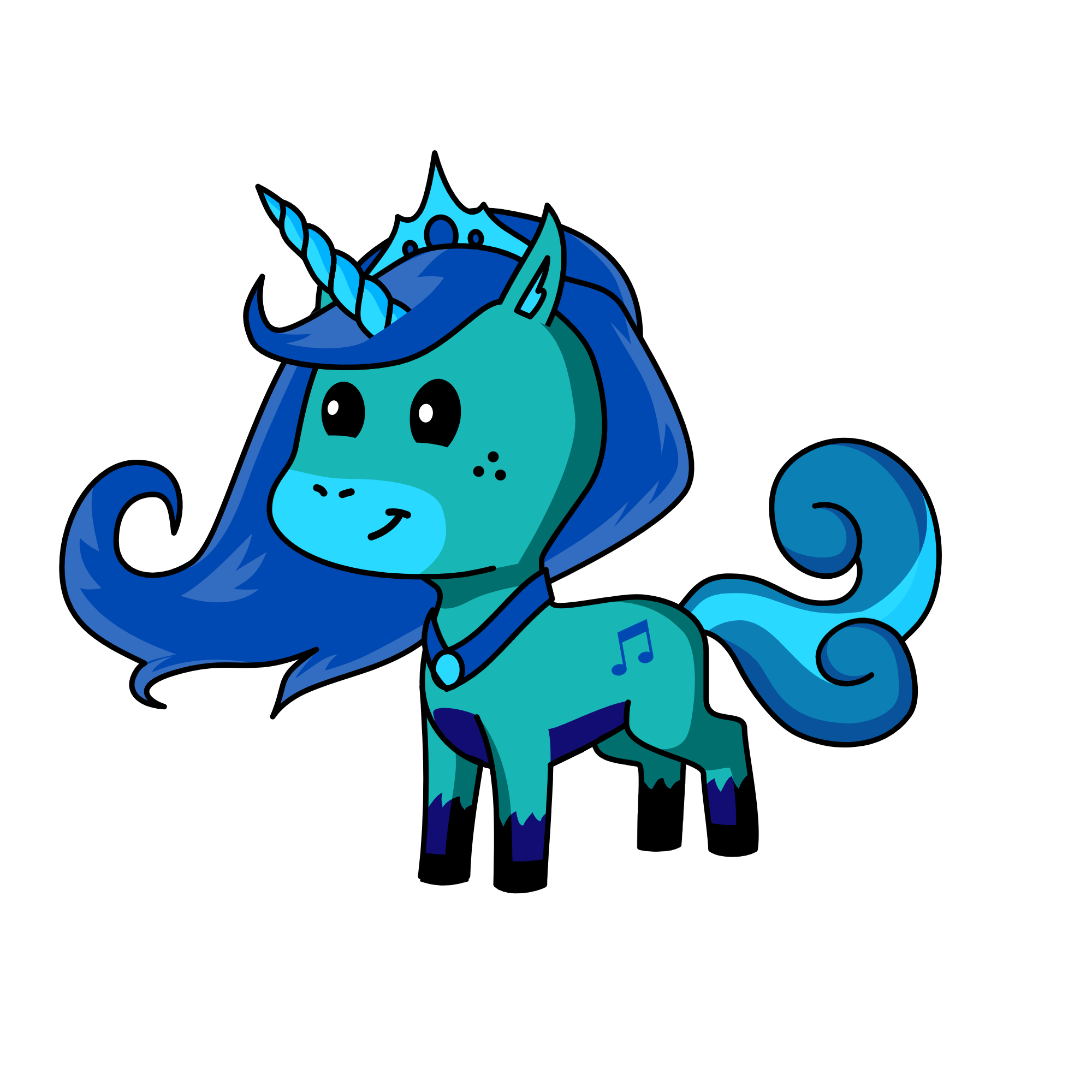 water princess Ariel , the unicorn