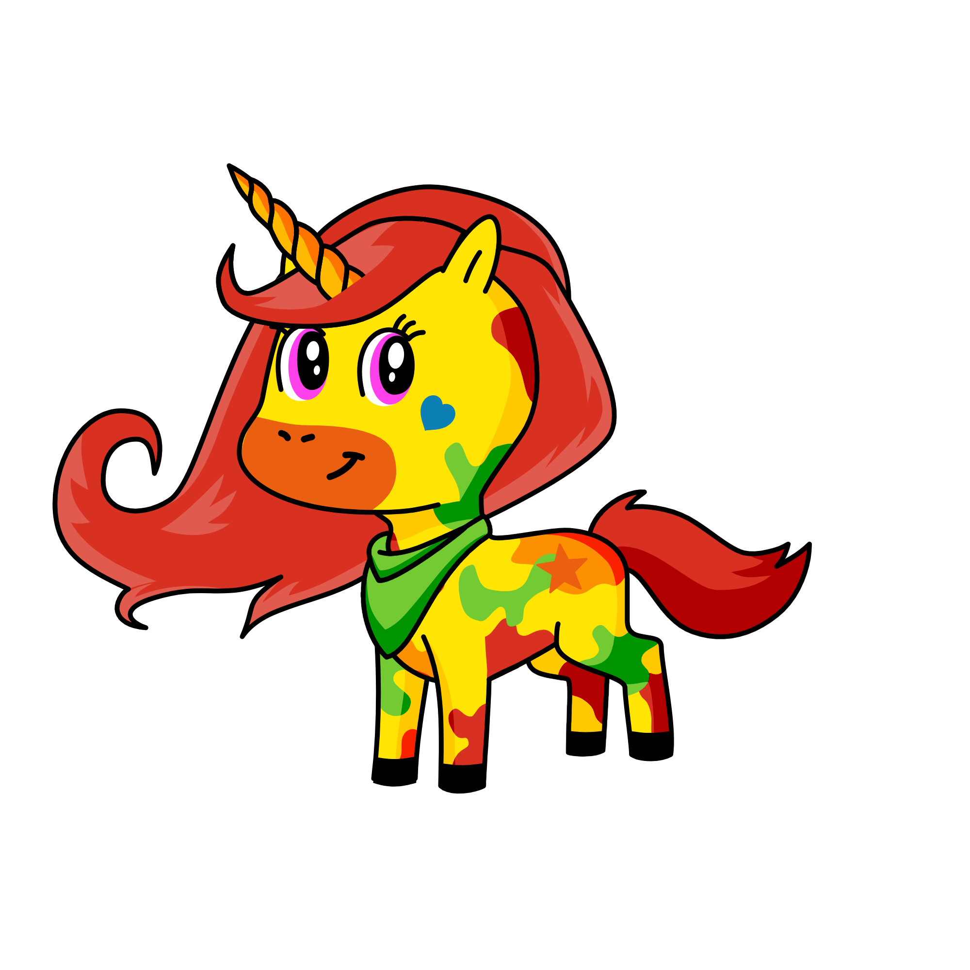 flame, the unicorn