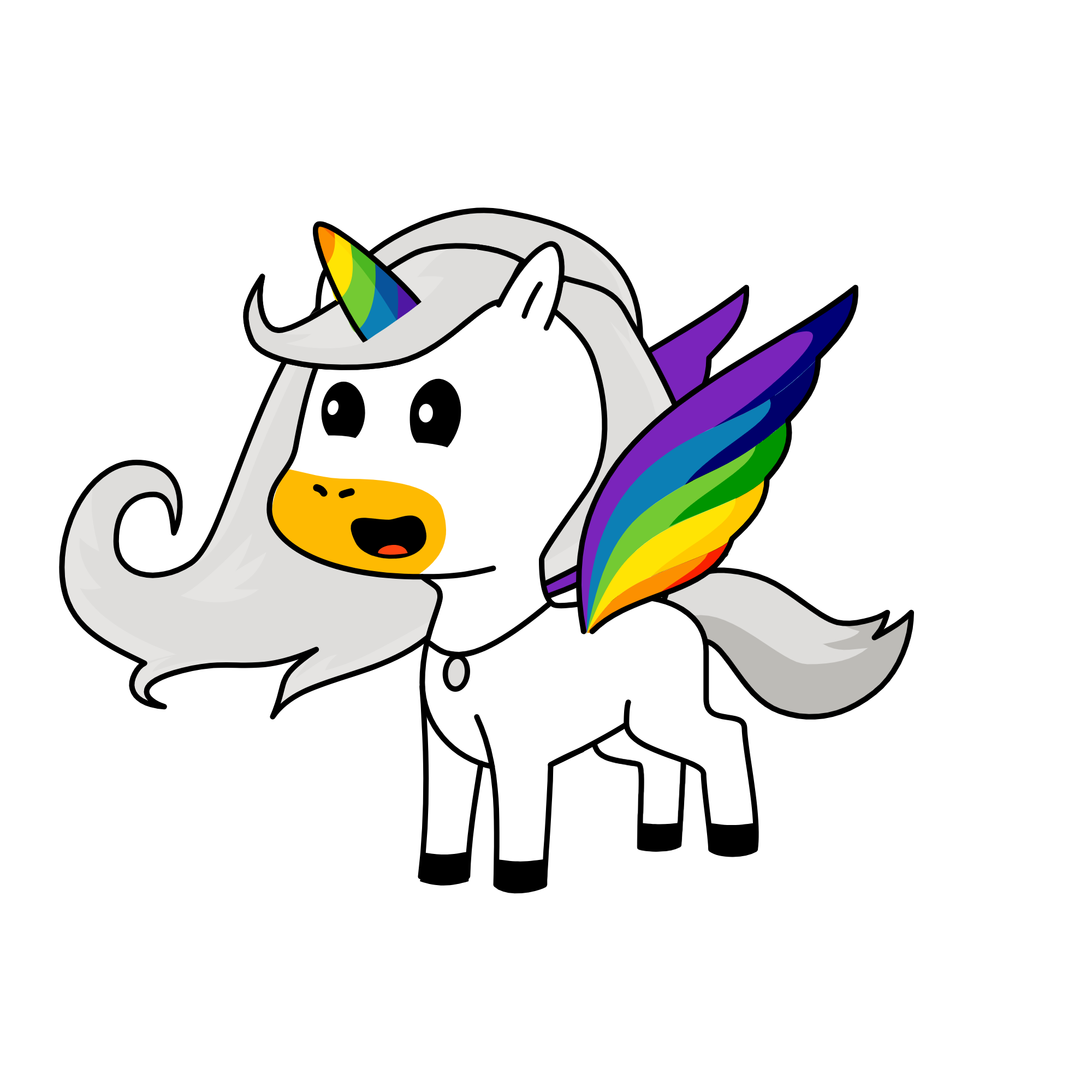 Rainbow, the unicorn