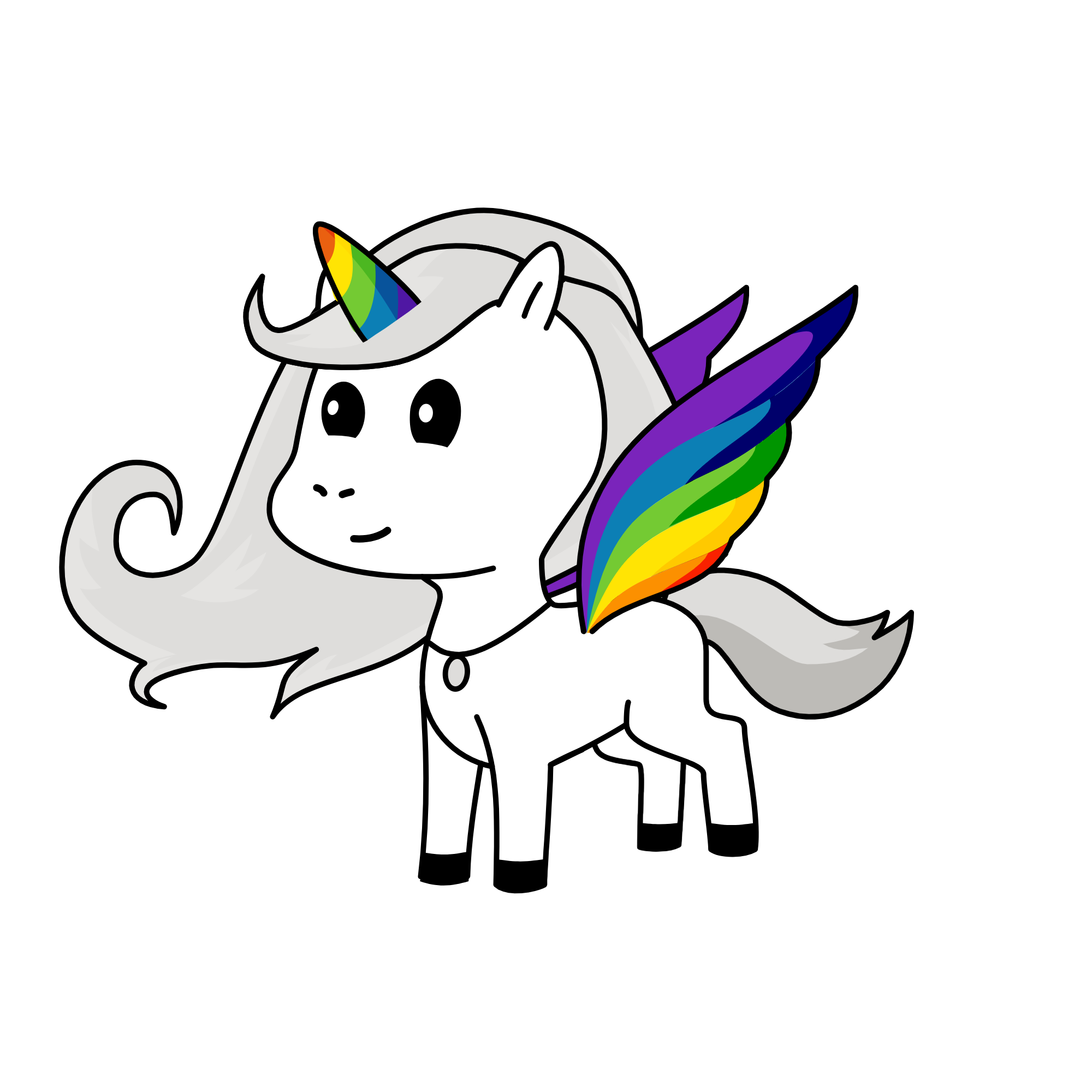 Rainbow, the unicorn
