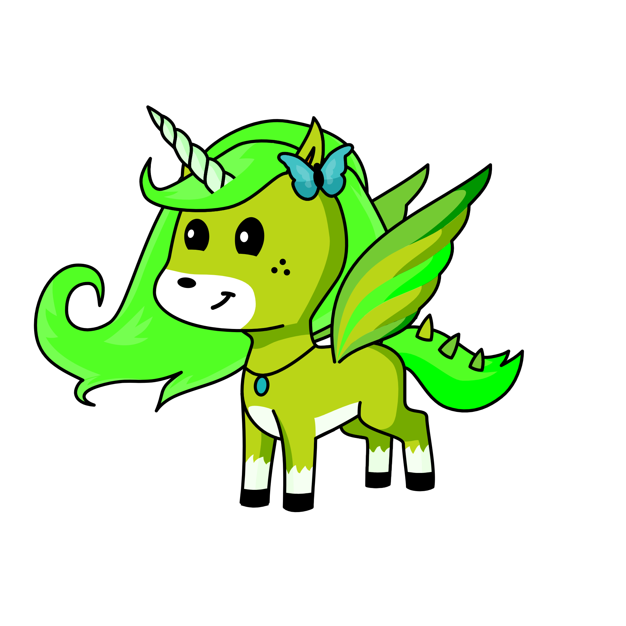 butterfly princess Adora, the unicorn