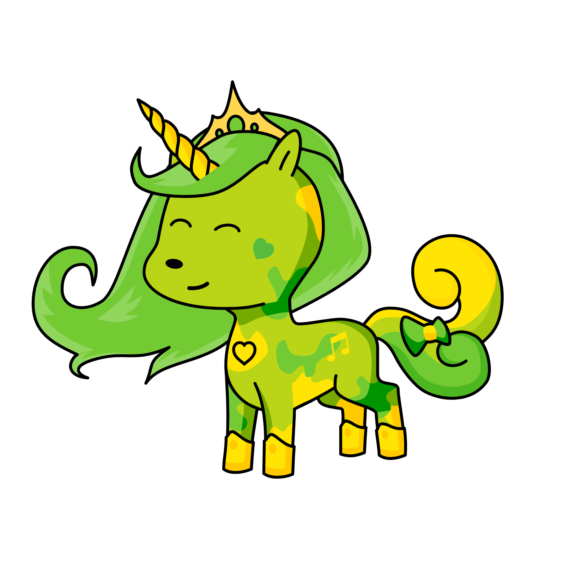Queen clover, the unicorn