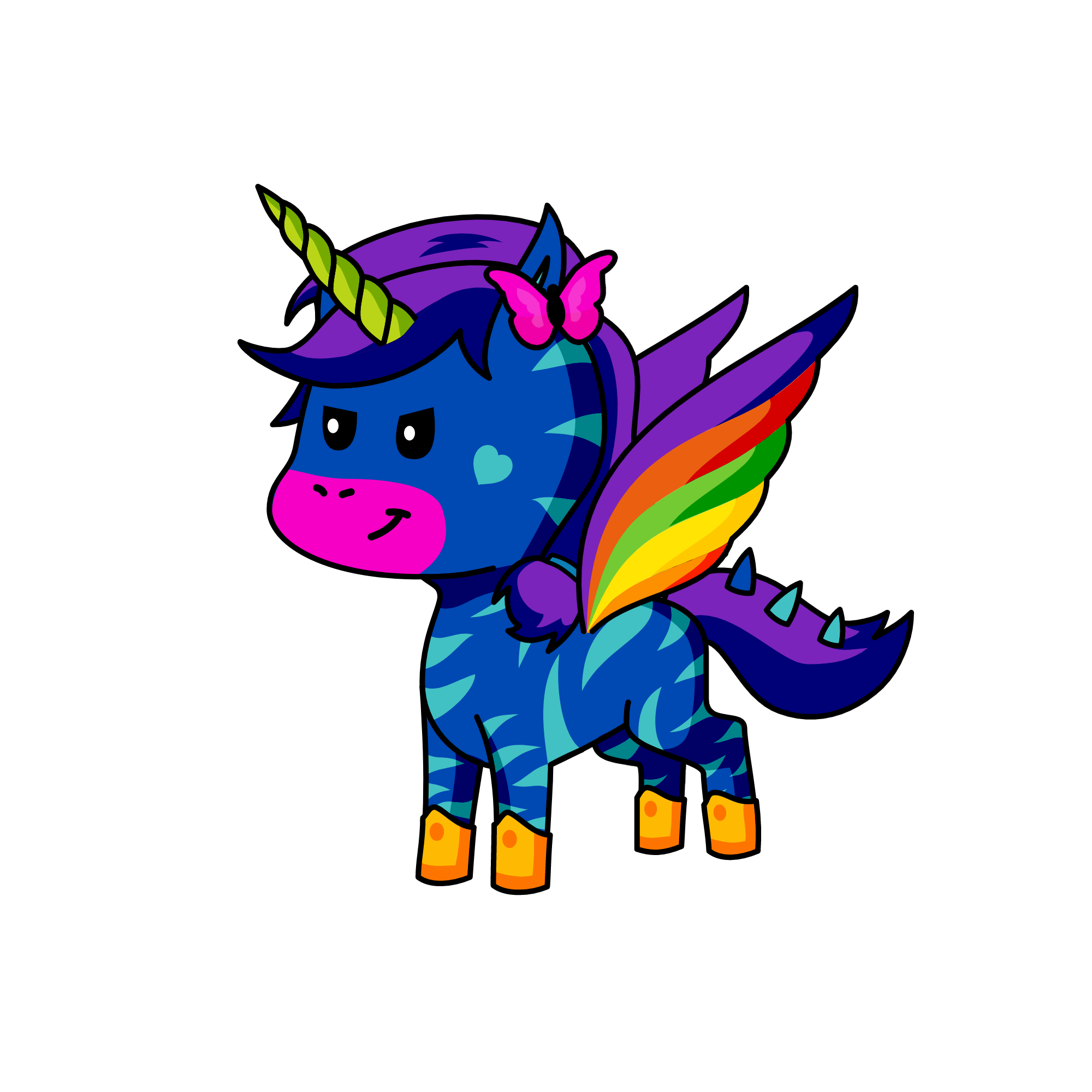 I pressed the ramdom butten so I don have a name for this, the unicorn