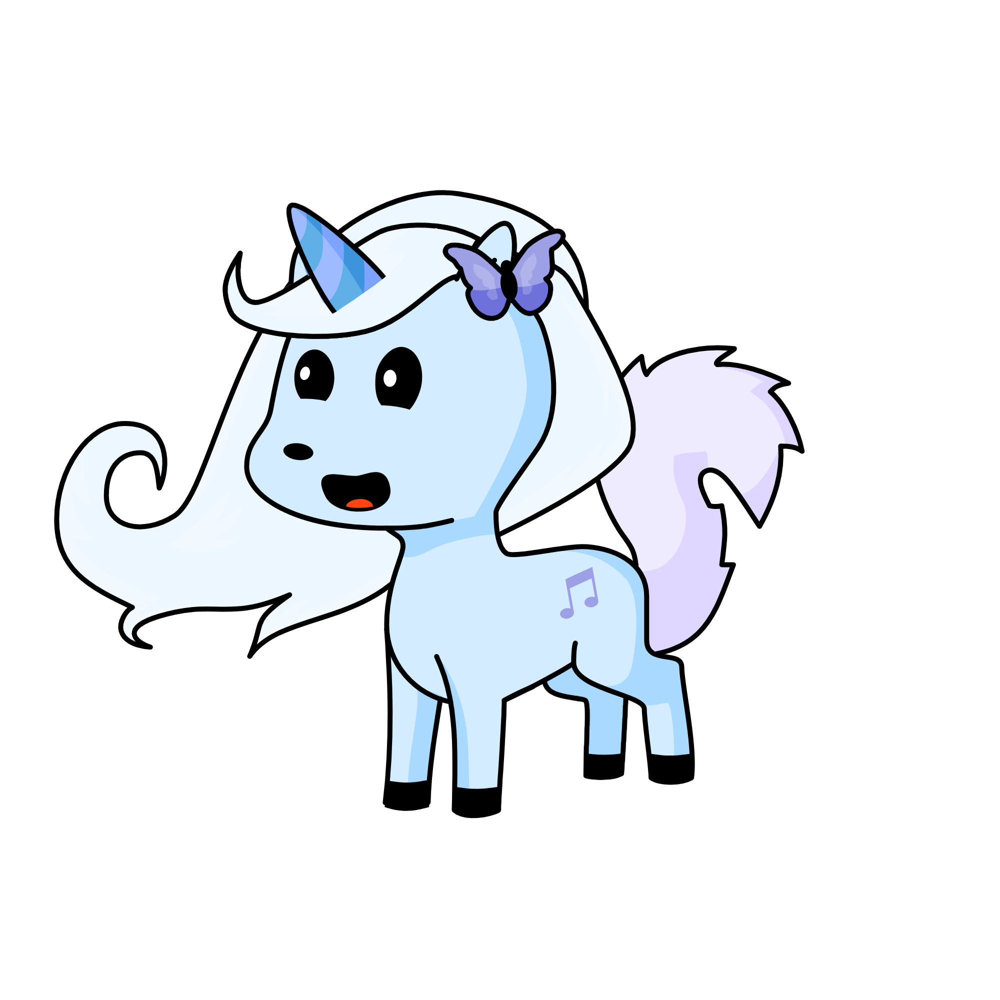 Melody, the unicorn