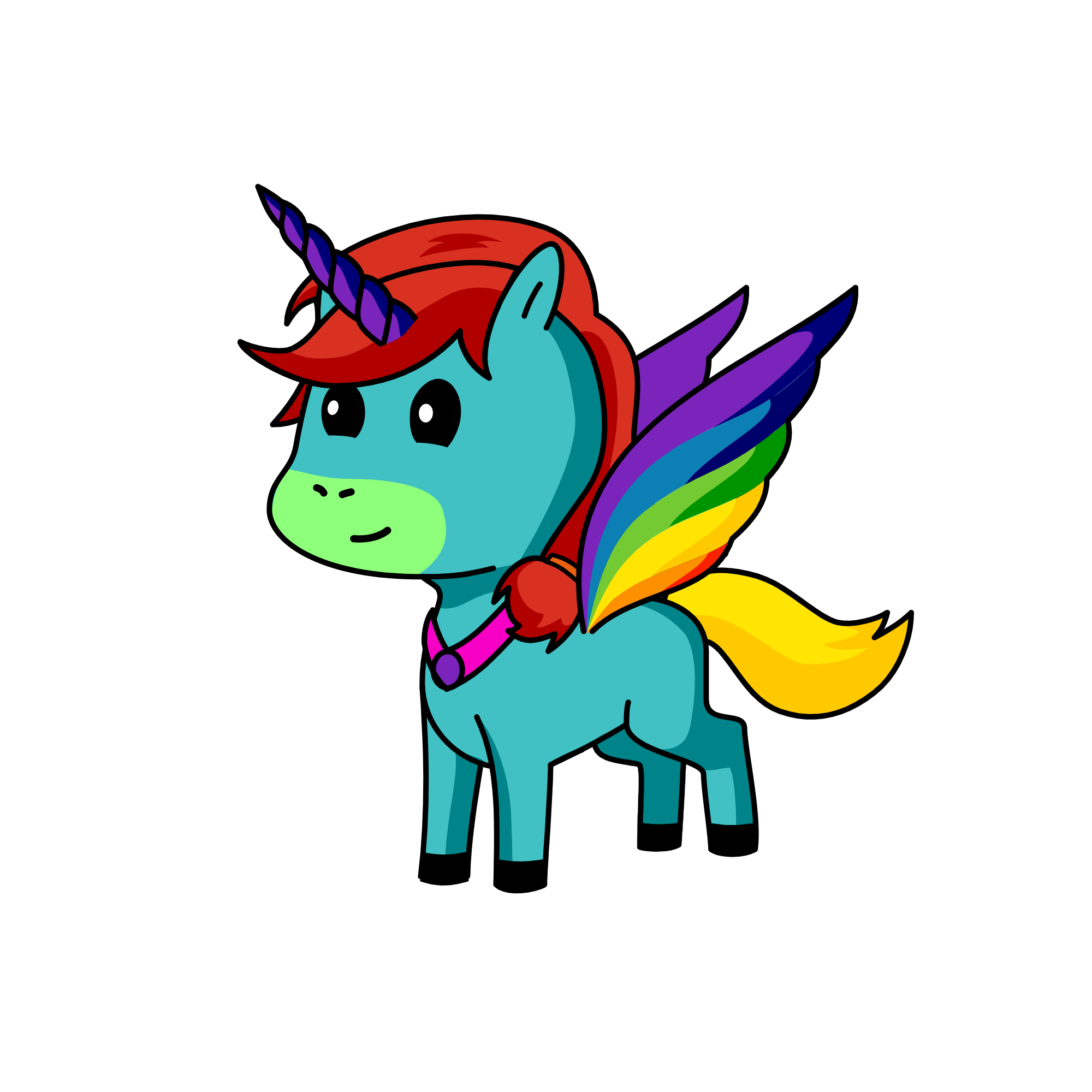 Rainbow dash, the unicorn