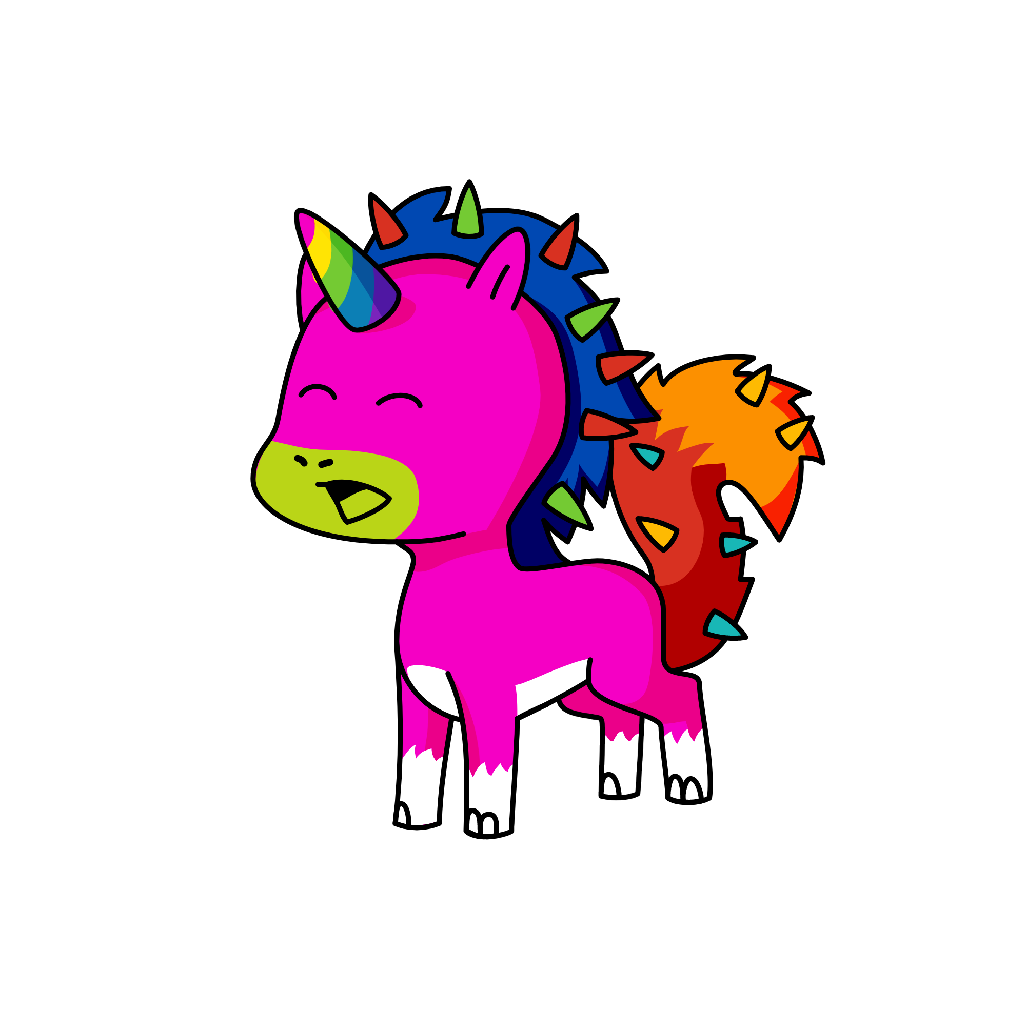spiky, the unicorn