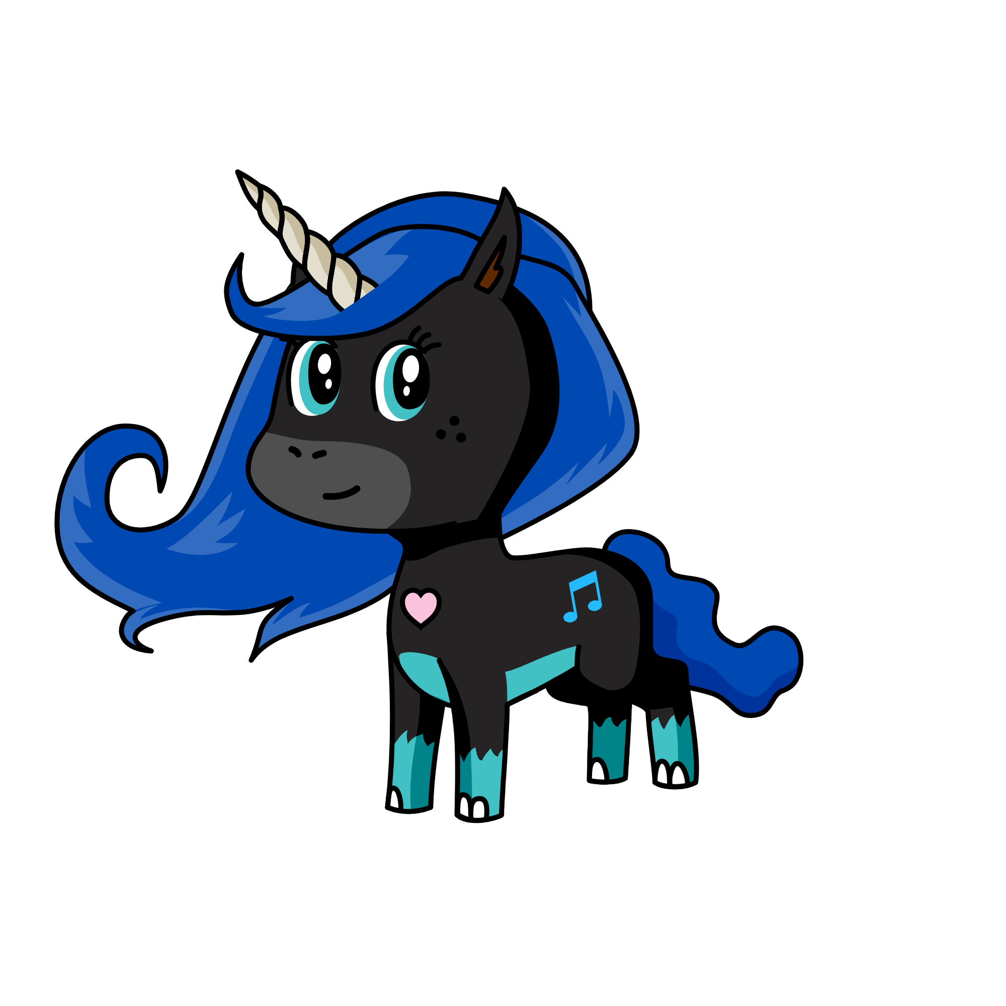 Queen Melody, the unicorn