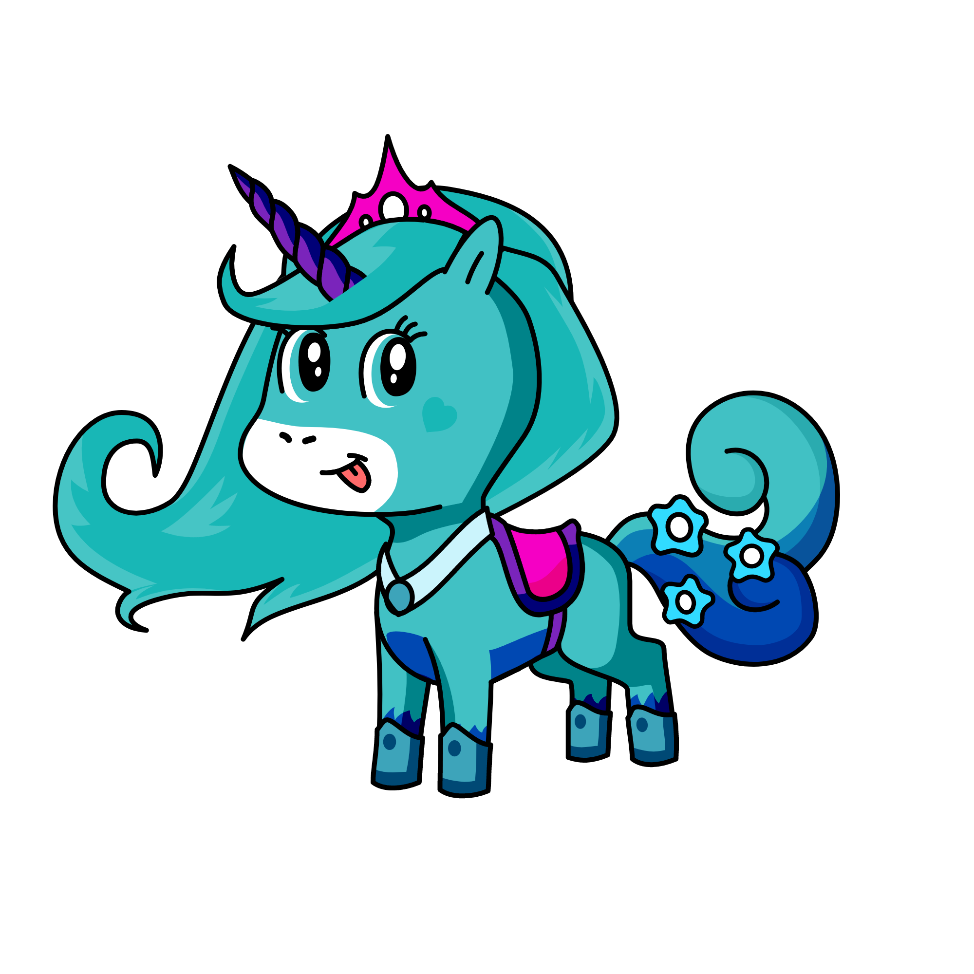 Blueberry, the unicorn