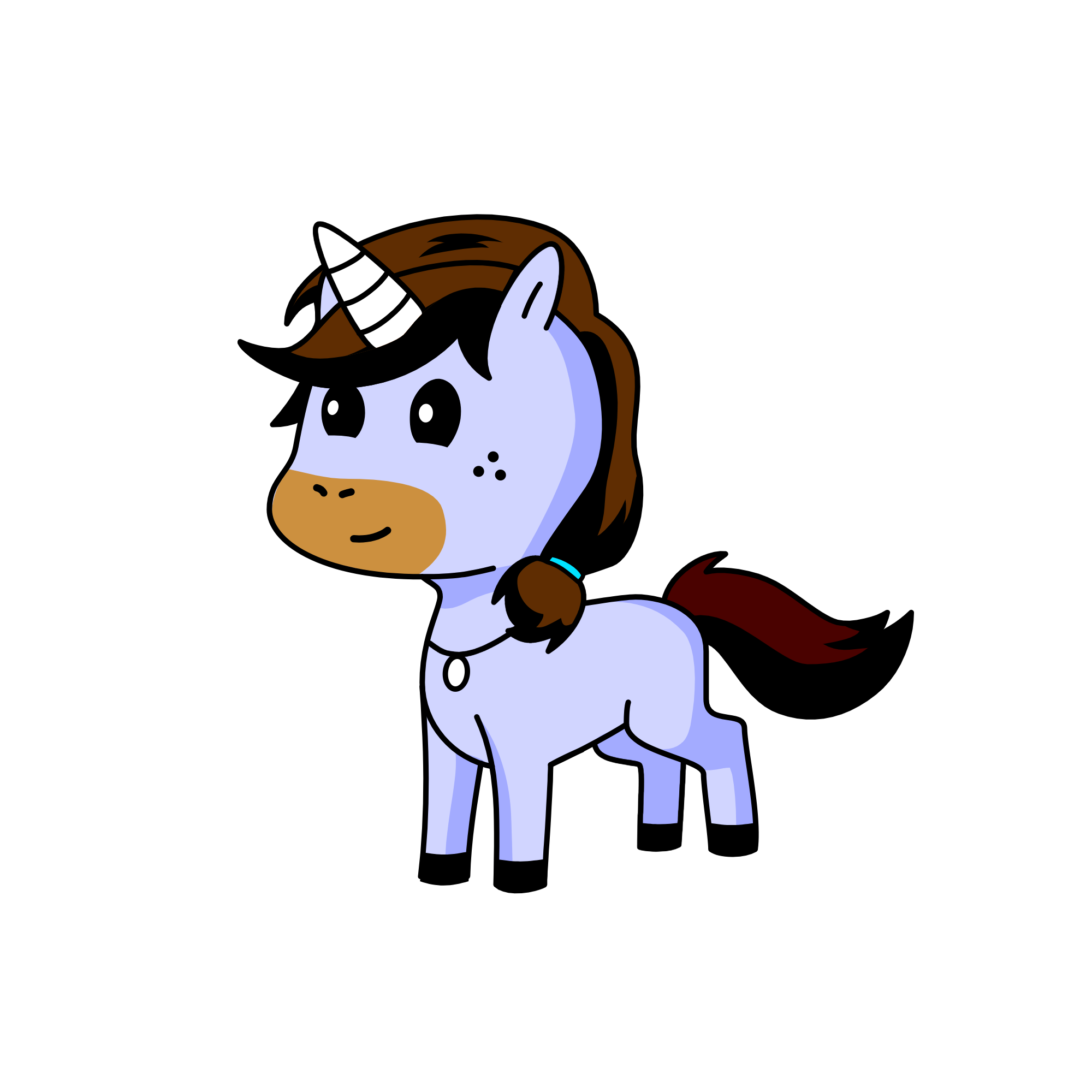 Bluey, the unicorn