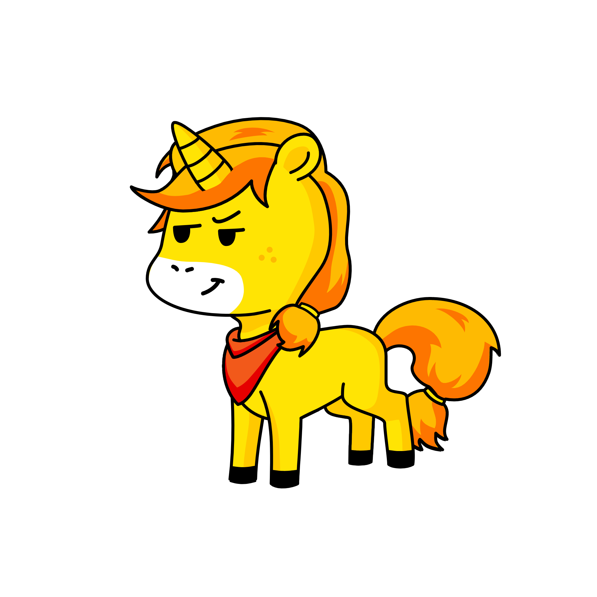 Orangia, the unicorn