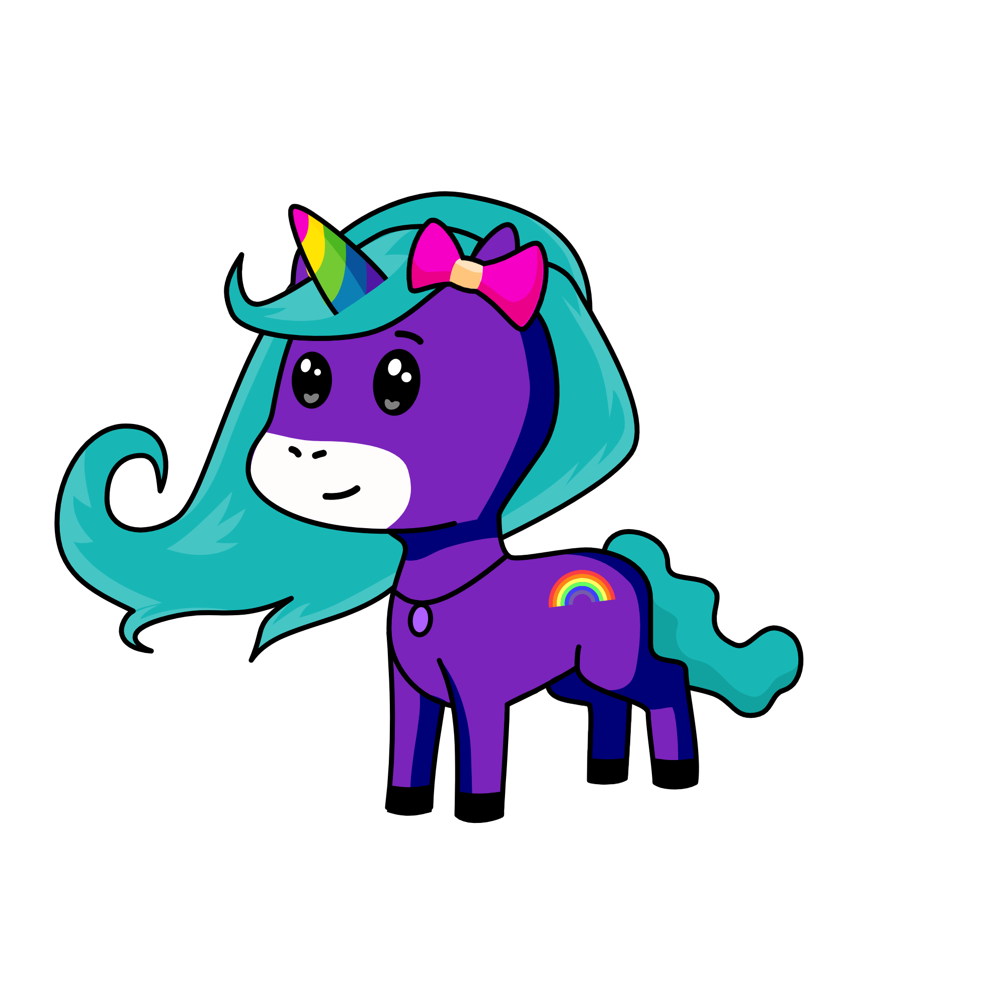 Violet, the unicorn