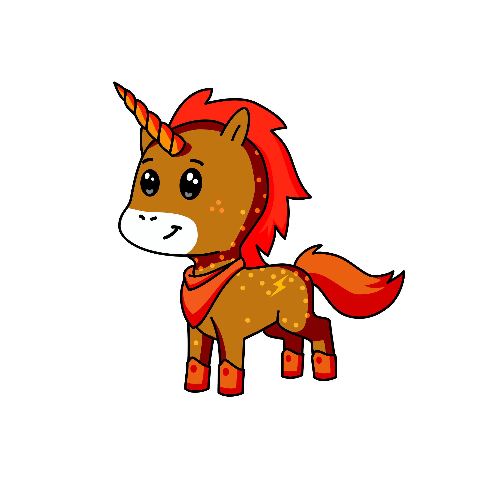 Flame, the unicorn