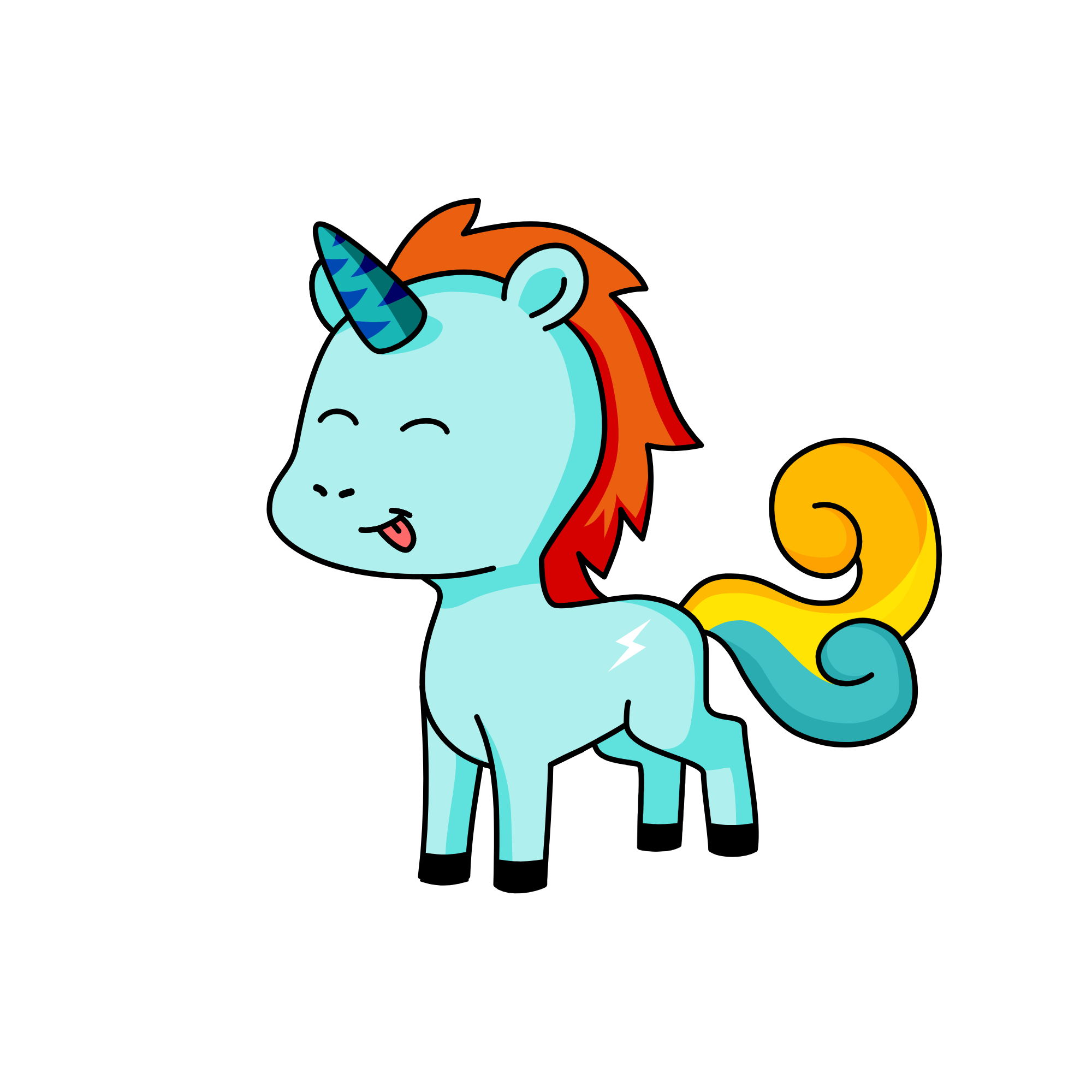 Rainbow dash, the unicorn