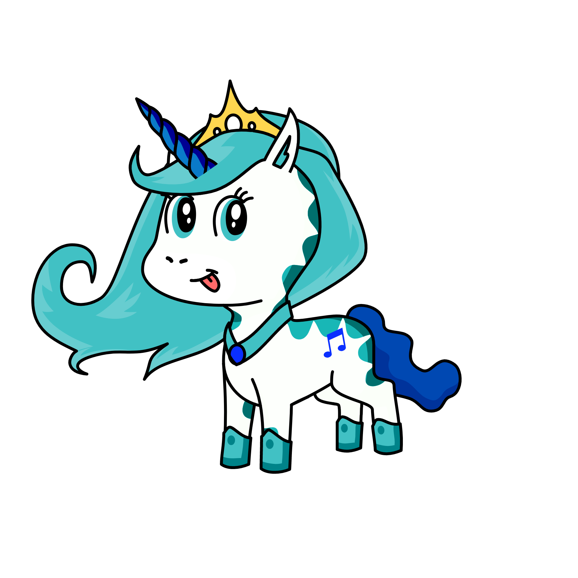 princess blue, the unicorn