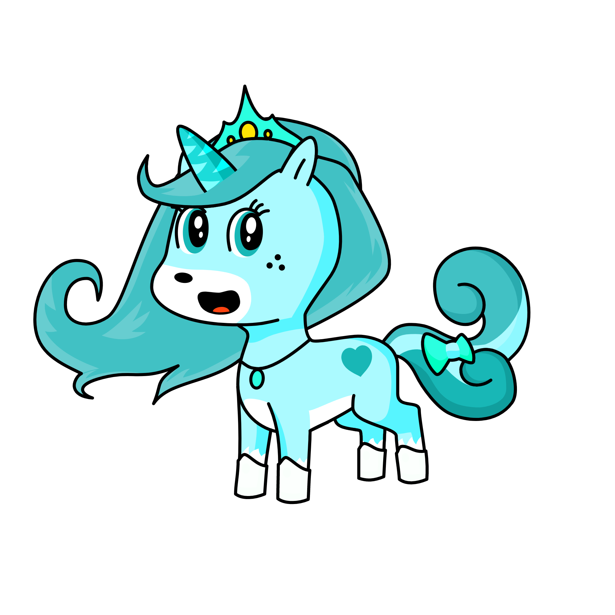 Little Snowy, the unicorn