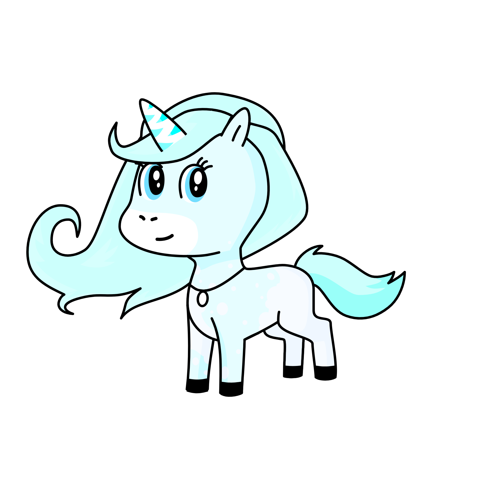 snowy, the unicorn