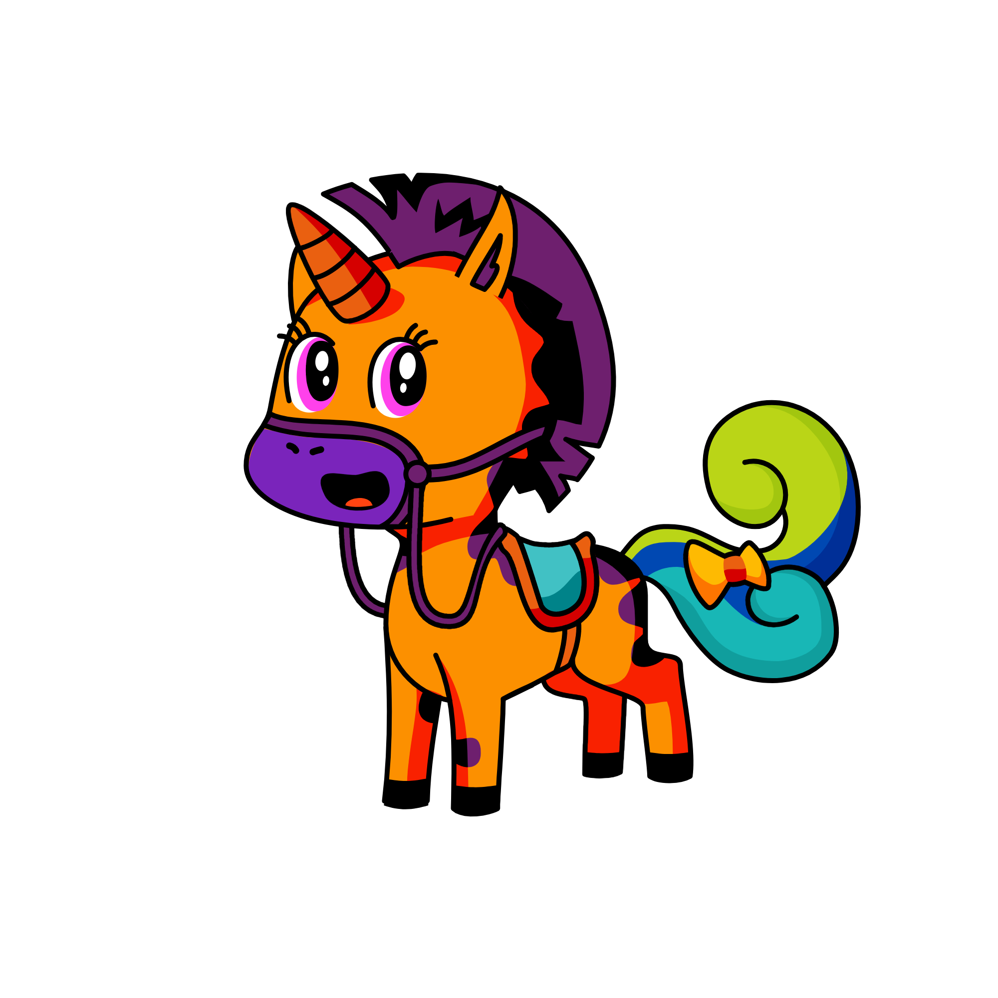 Rainbow corn, the unicorn