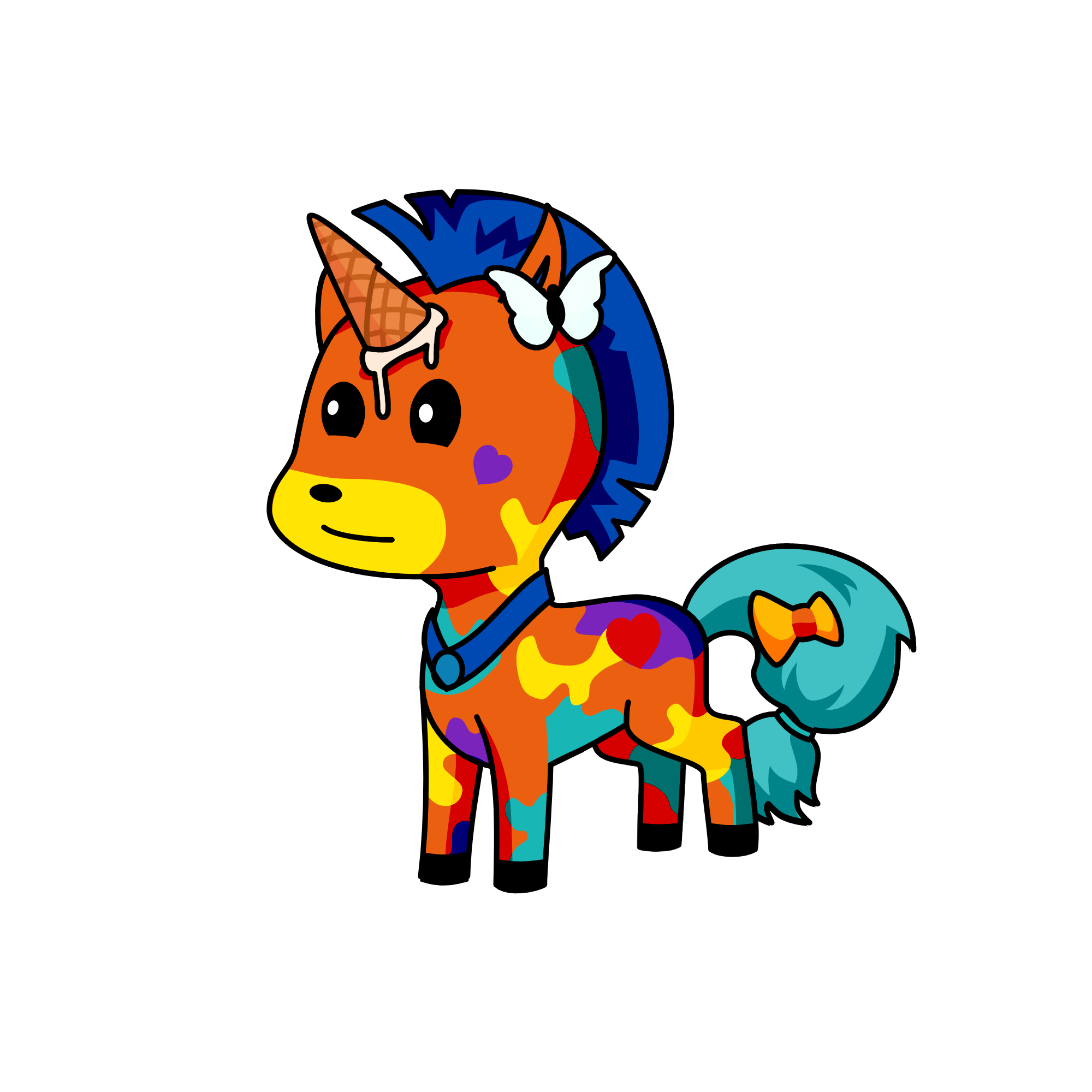 blue, the unicorn