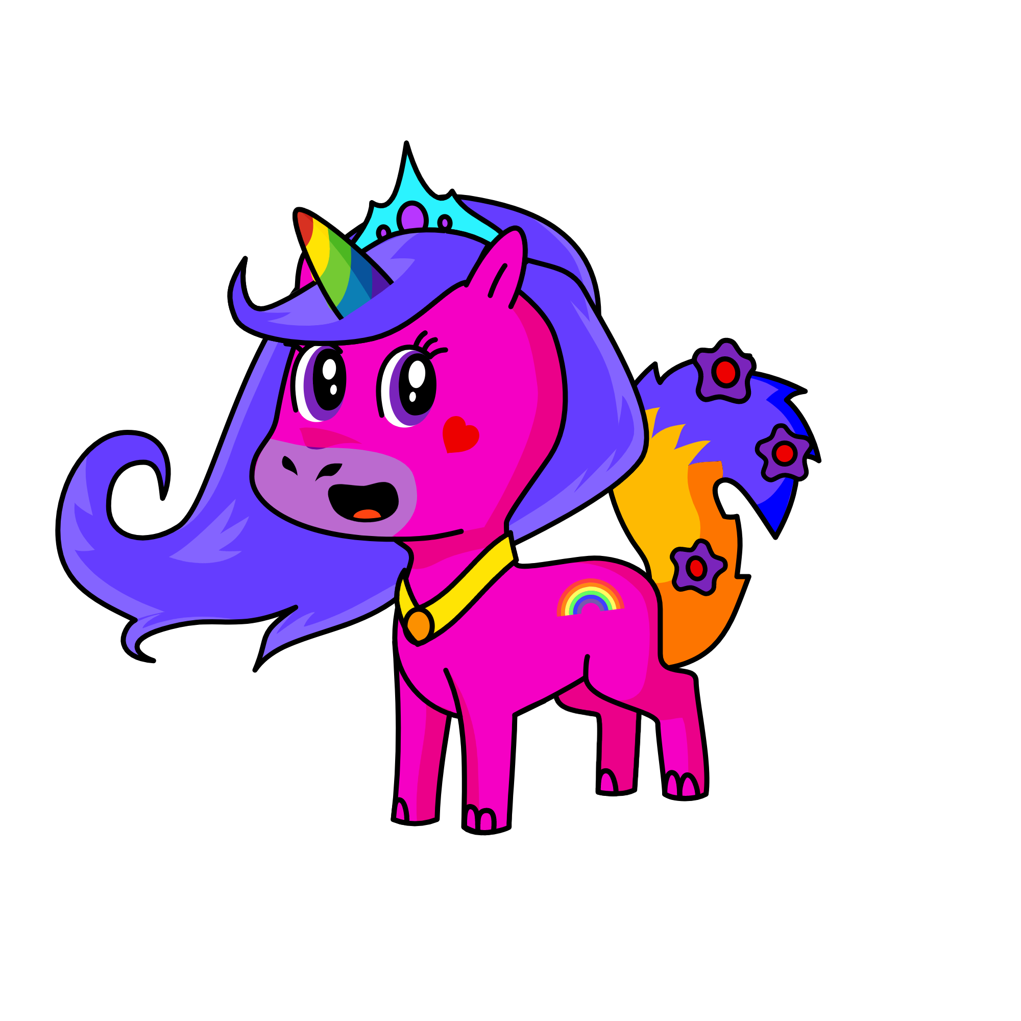Rainbow sparkle, the unicorn