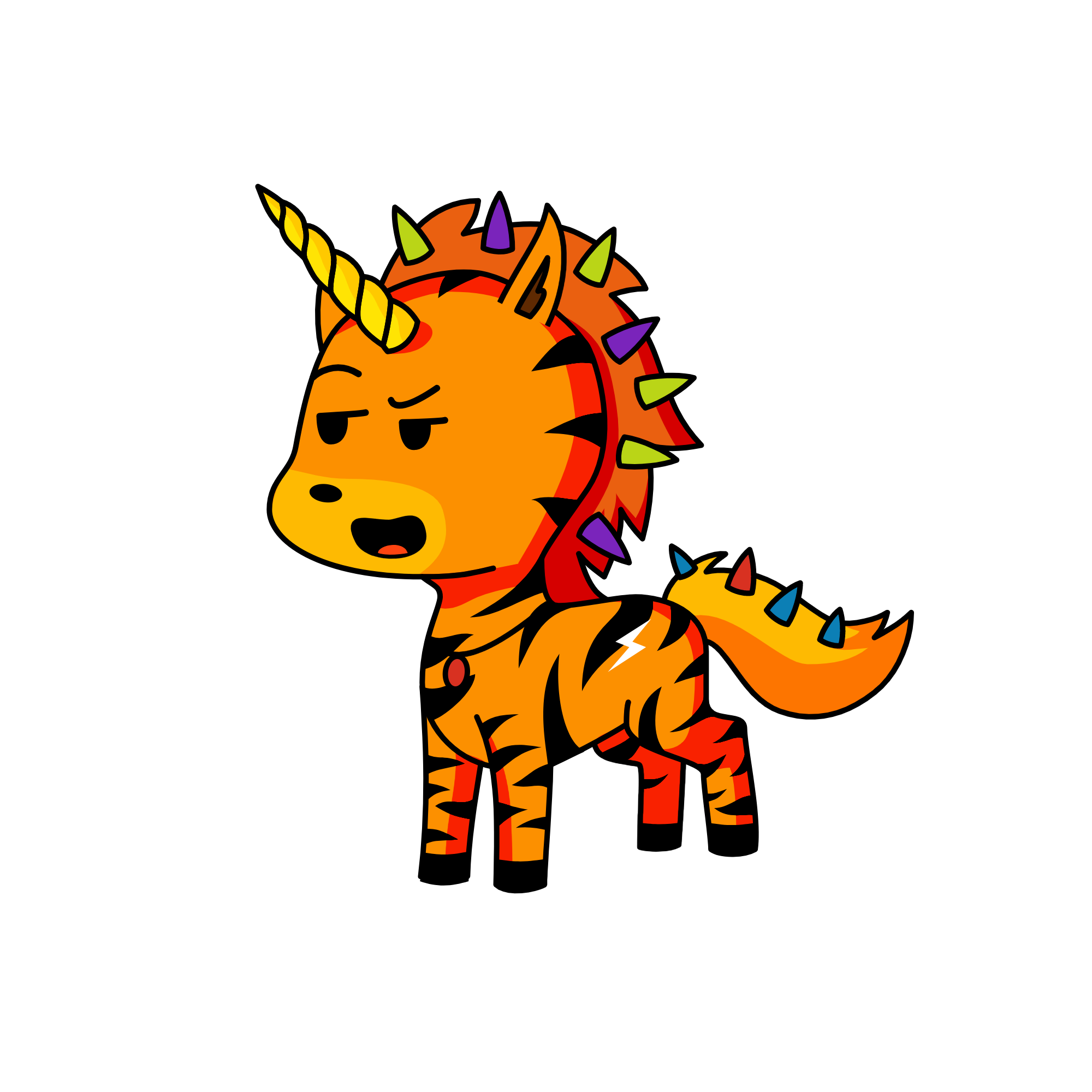 tiger, the unicorn