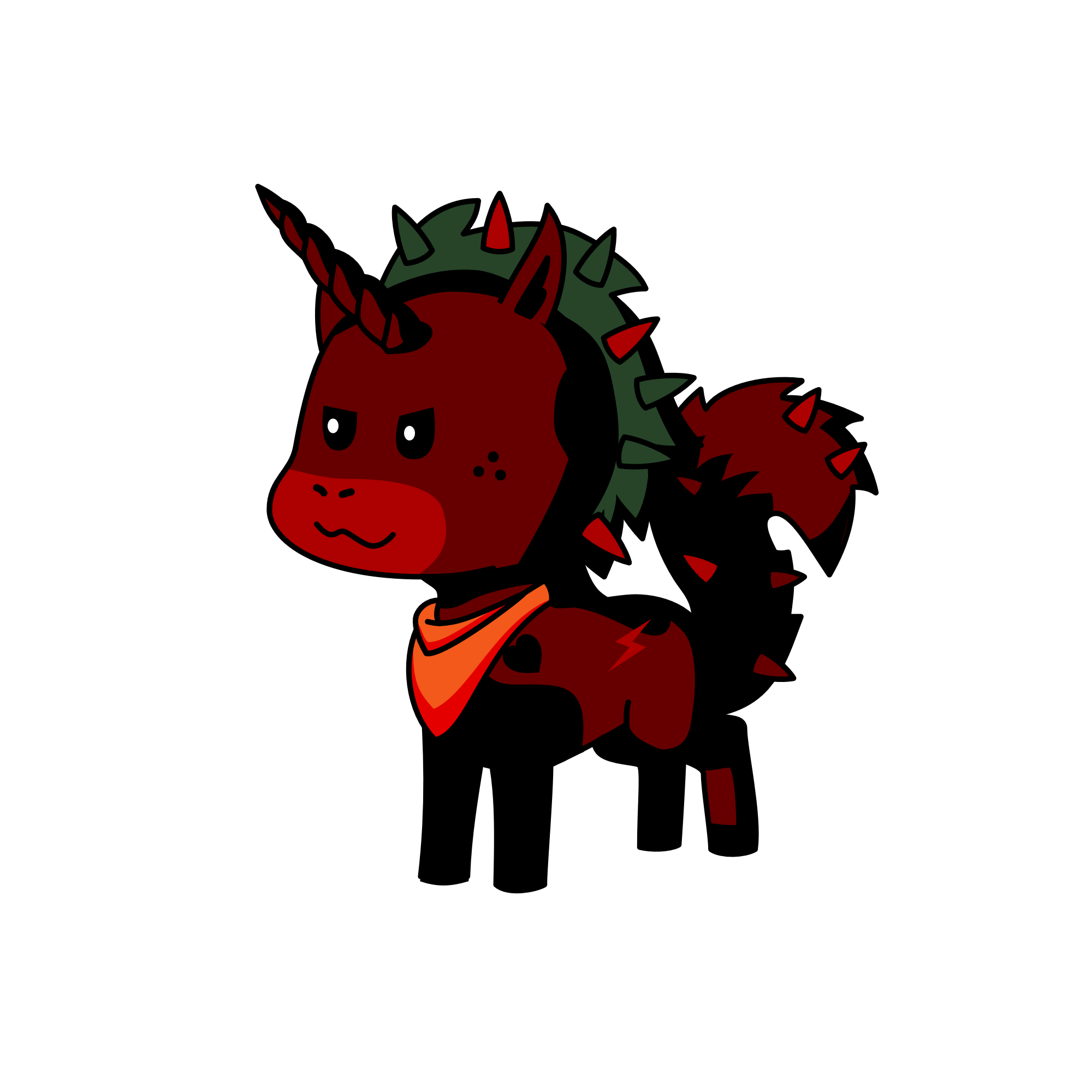 red, the unicorn