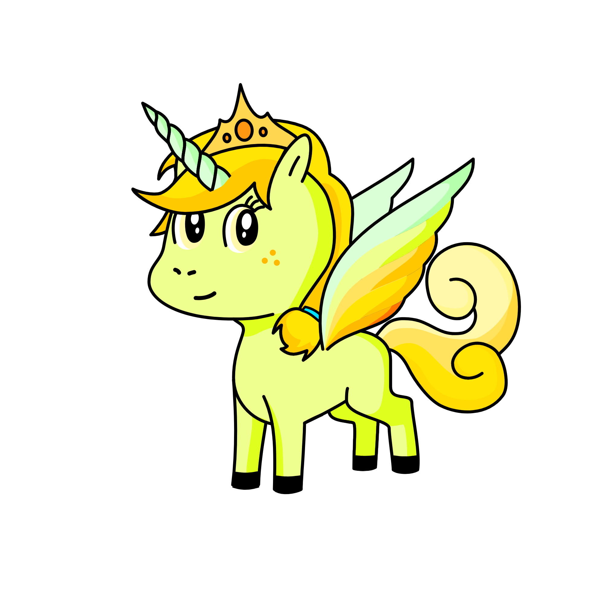 Princess of The Team Of the Sunrise Team , the unicorn