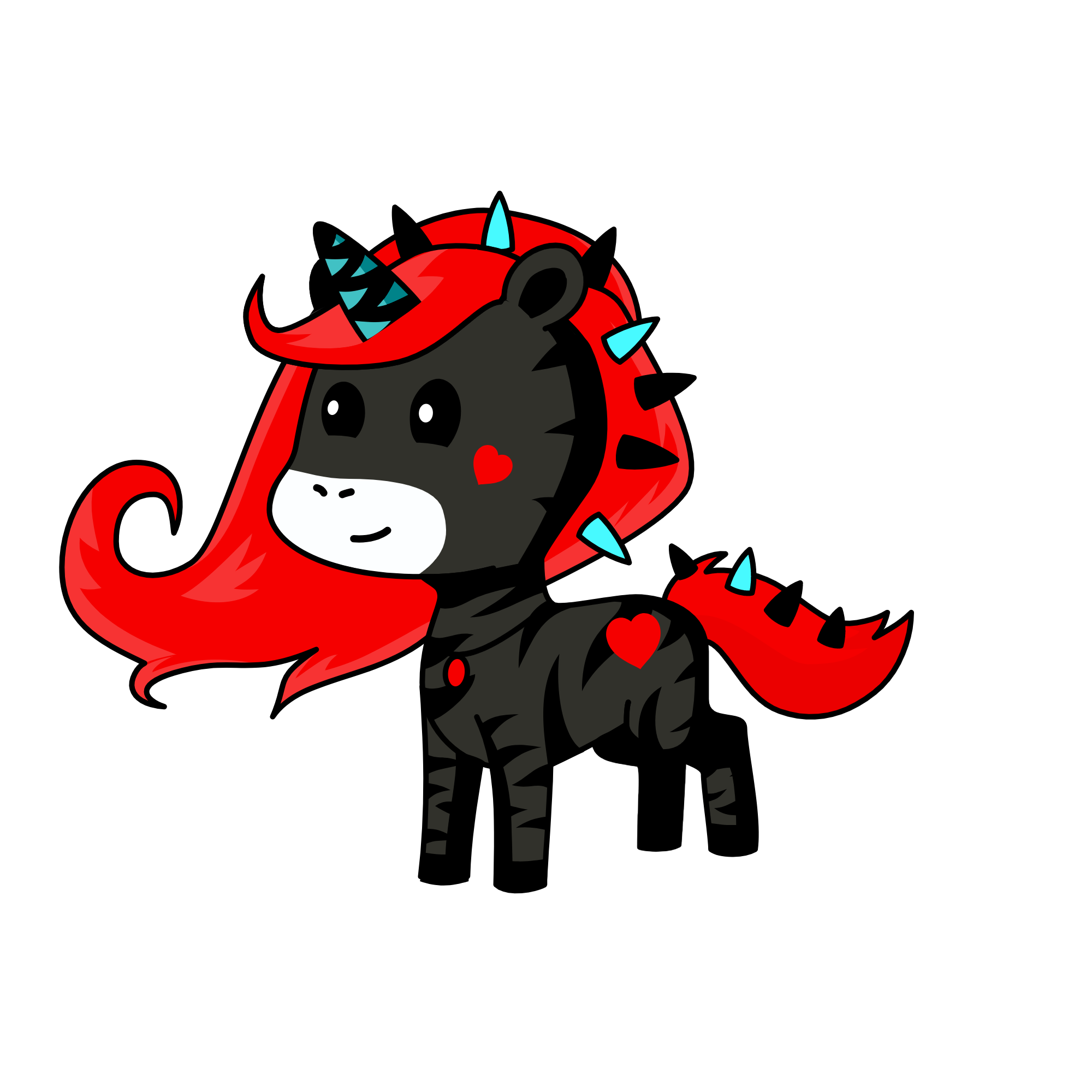 raspberry, the unicorn