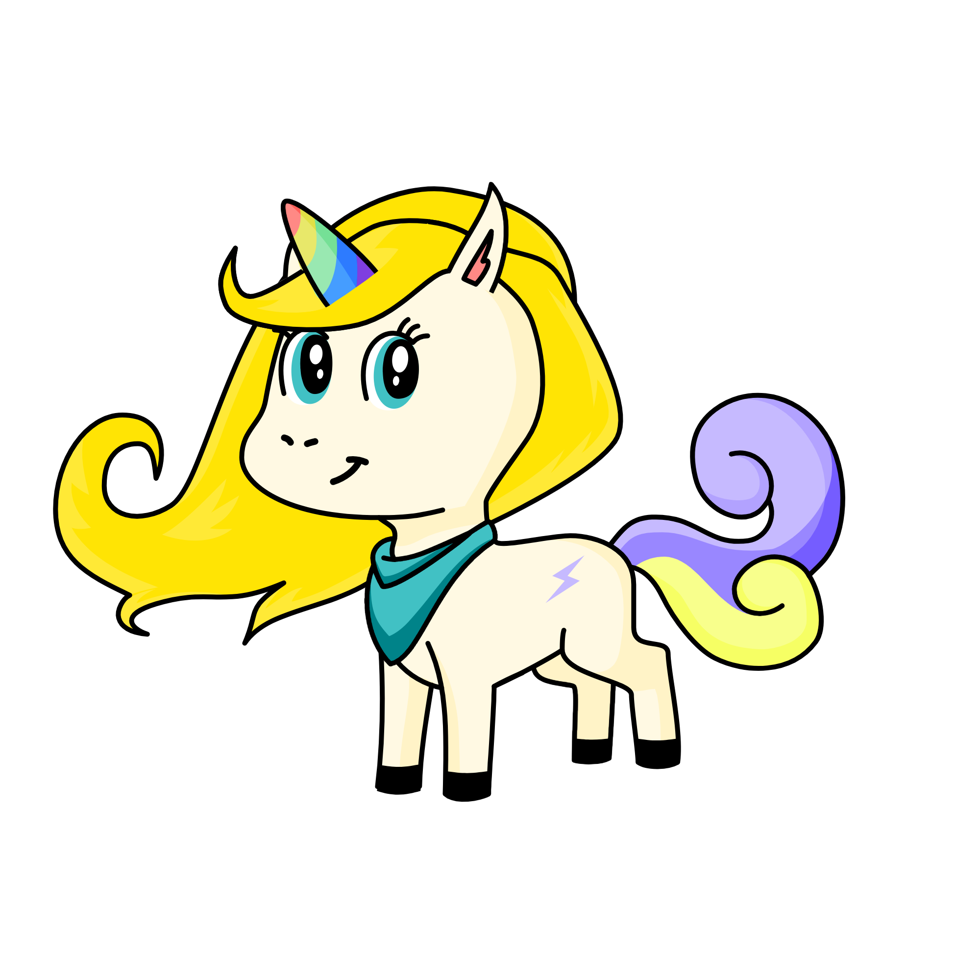 Moon beam, the unicorn