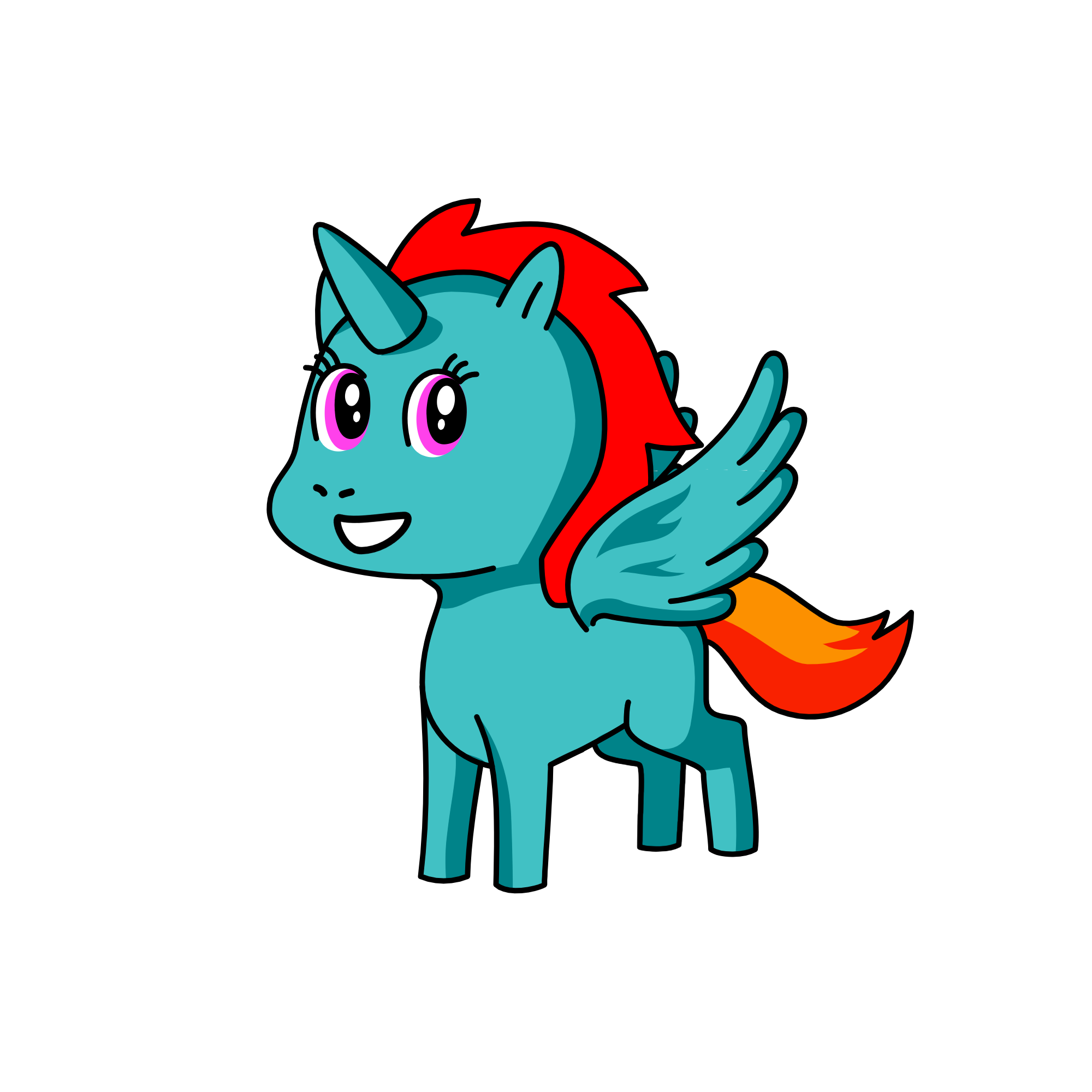Rainbow dash, the unicorn